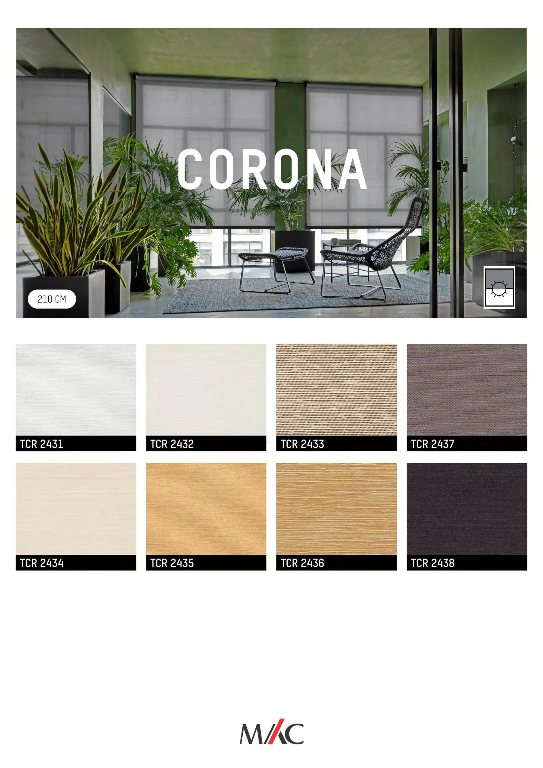 Mac Translucent Blinds CORONA – Soft Light & Privacy