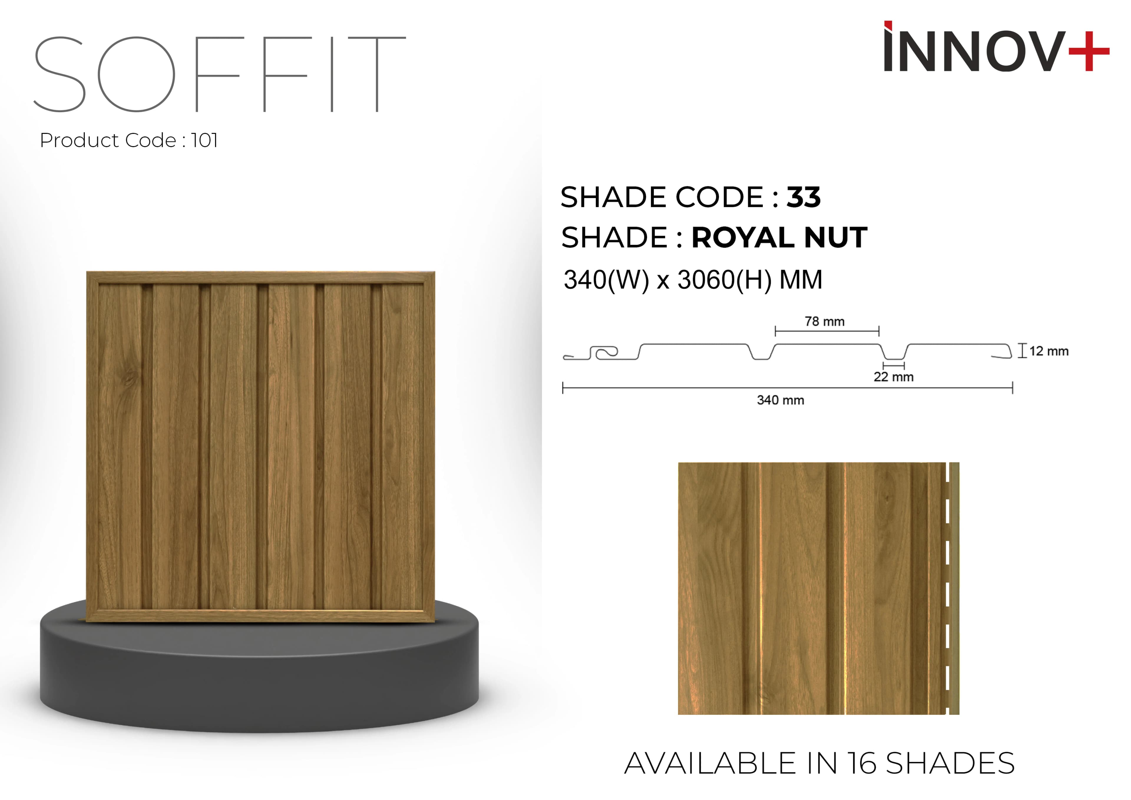 Pare Innov+ Soffit Ceiling Panel – ROYAL NUT - Shade-33