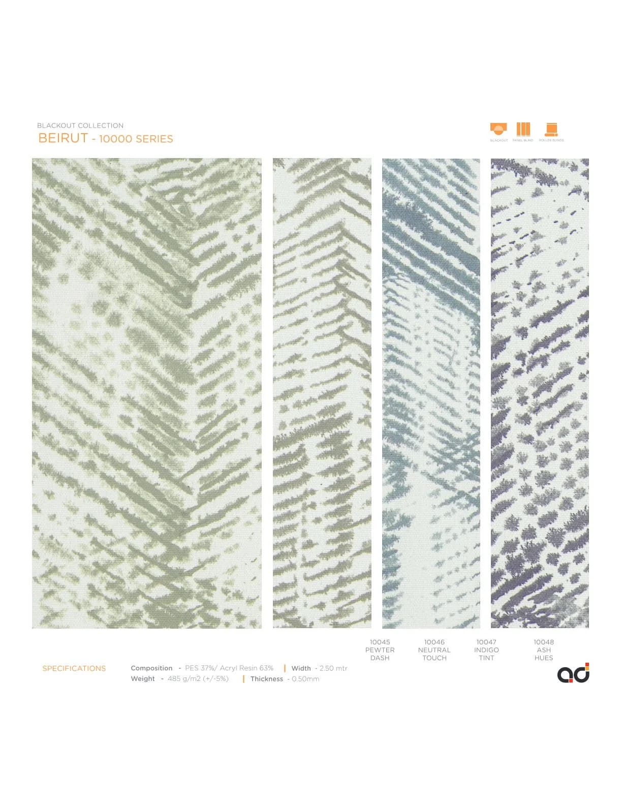 AD Cortina Collection Vol-2 Blackout Curtains BEIRUT 10000 series