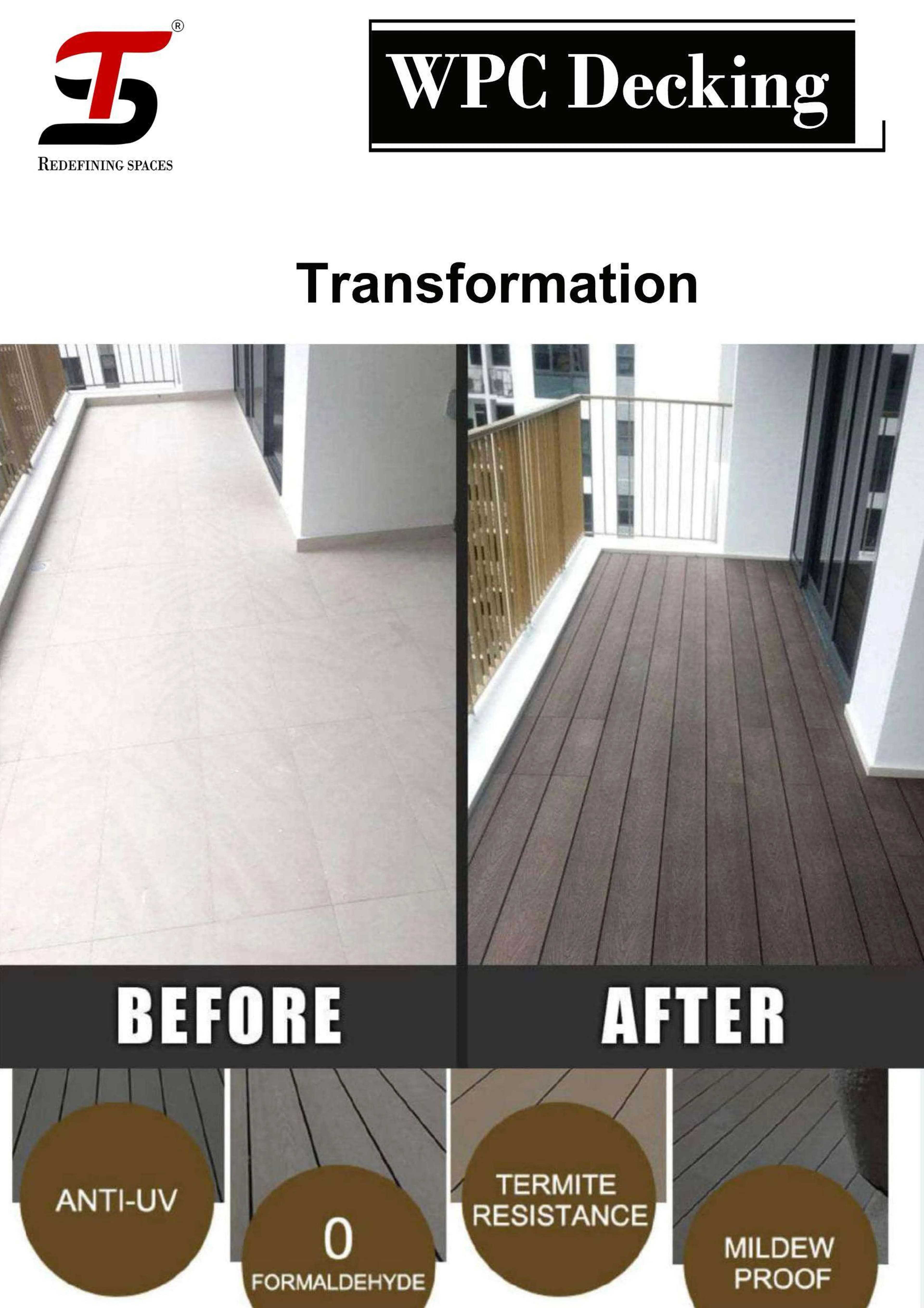 ST HOMECRAFT Classic WPC Decking – Durable & Stylish