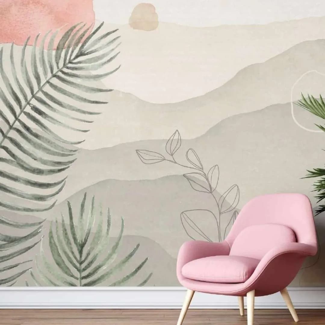 Custom Palm Landscape Wallpaper - Transform Your Space