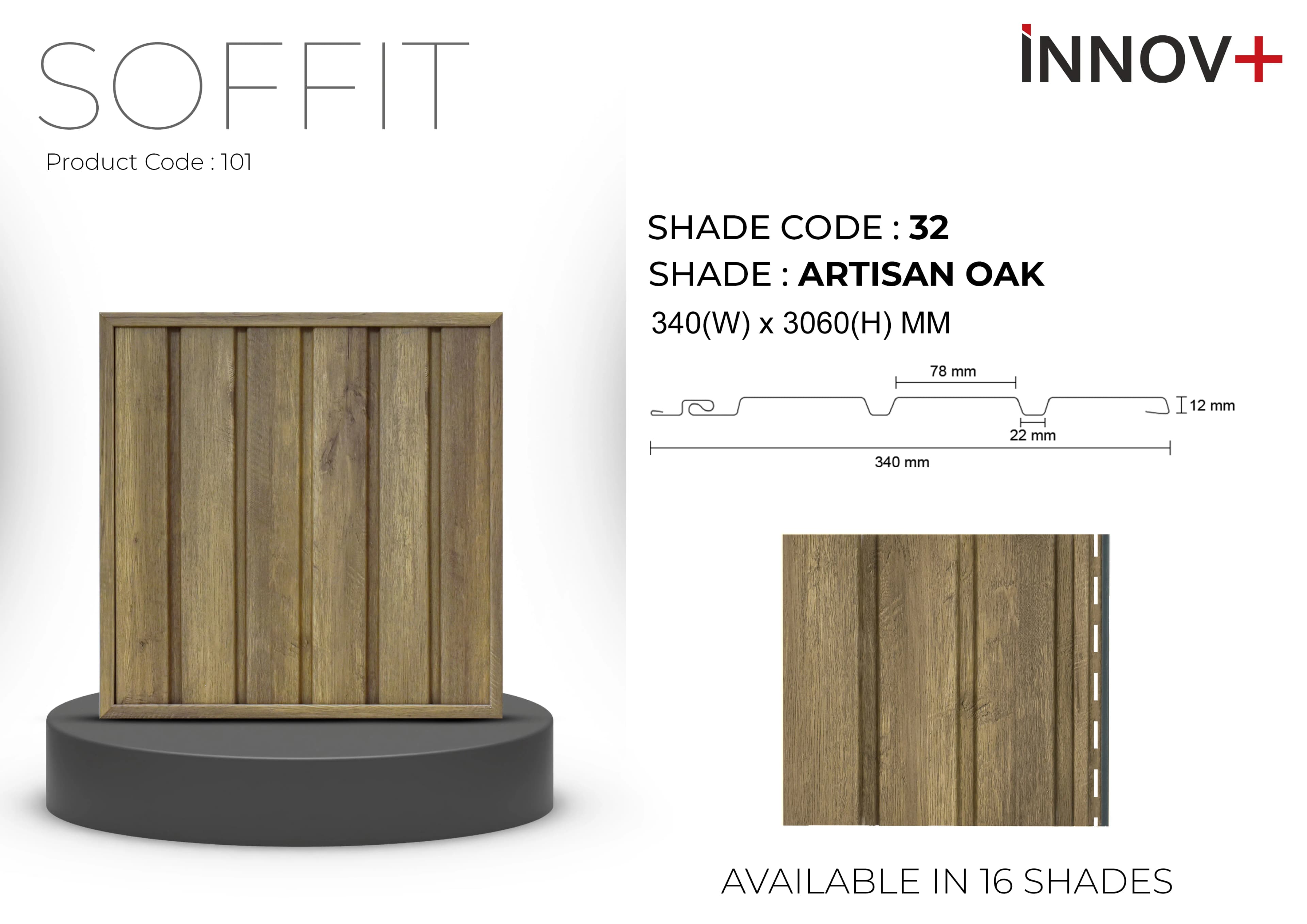 Pare Innov+ Soffit Ceiling Panel – ARTISAN OAK- Shade-32