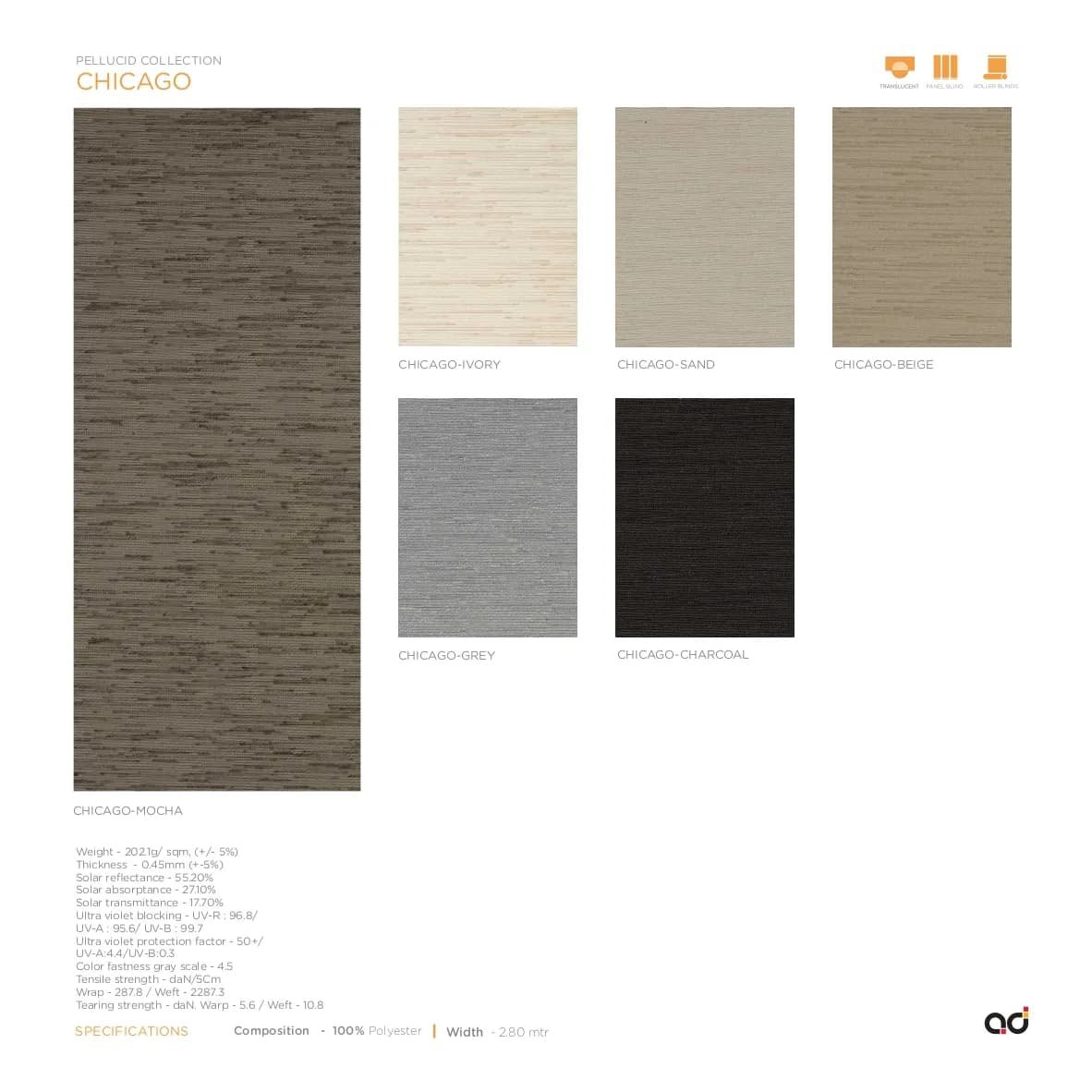 AD Roller Chicago Blind Collection