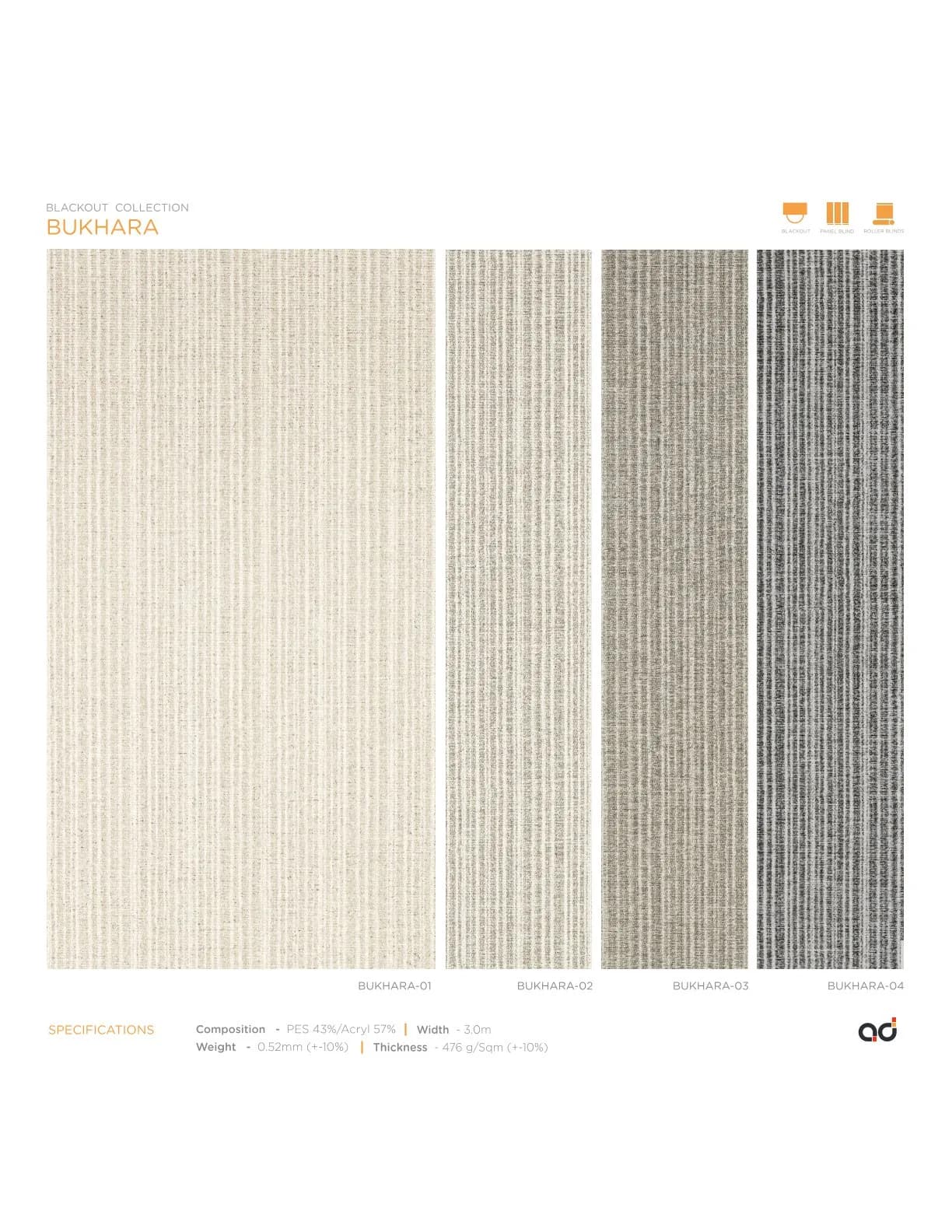 AD Cortina Collection Vol-2 Blackout Curtains BUKHARA