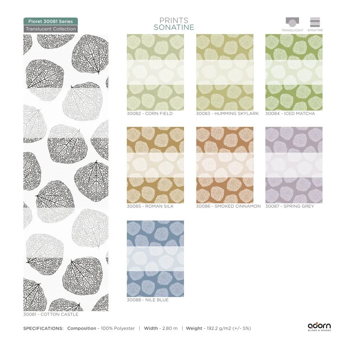 AD Vision Collection Vol-3 Prints Sonatine Fabric -30081-COTTON CASTLE