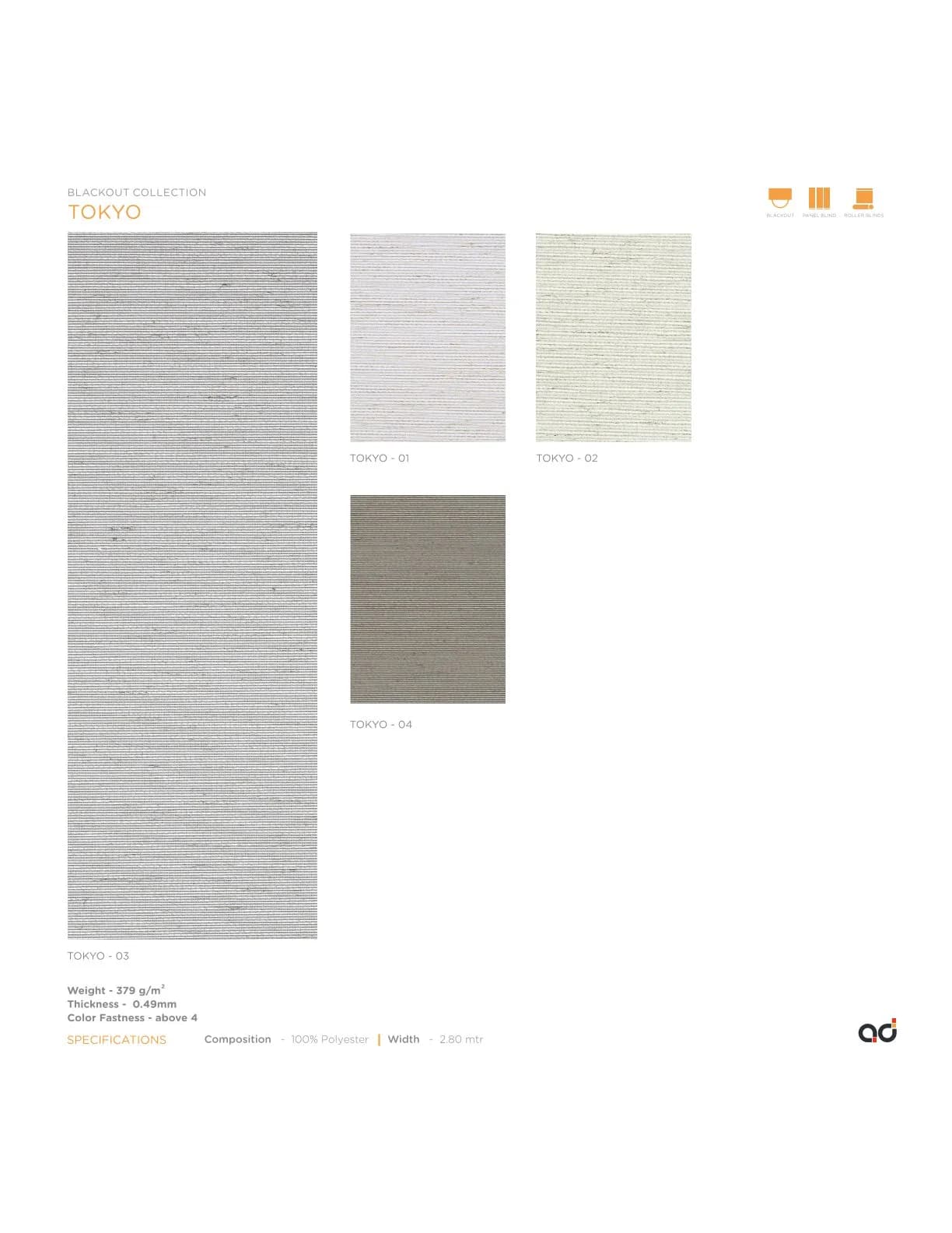 AD Cortina Collection Vol-2 Blackout Curtains TOKYO