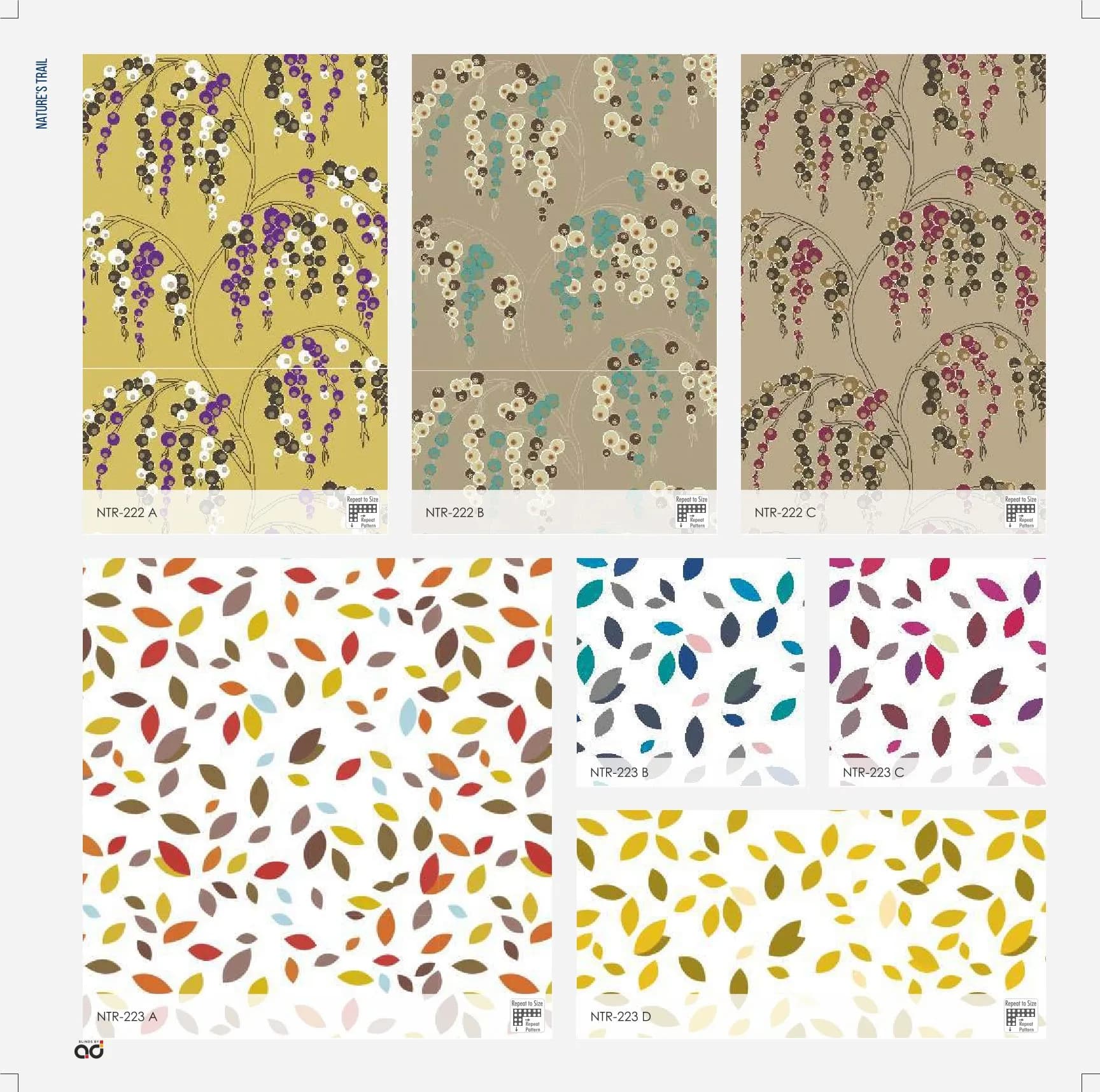 AD Roller Blinds – Nature's Trail Printed Design NTR-222 A
