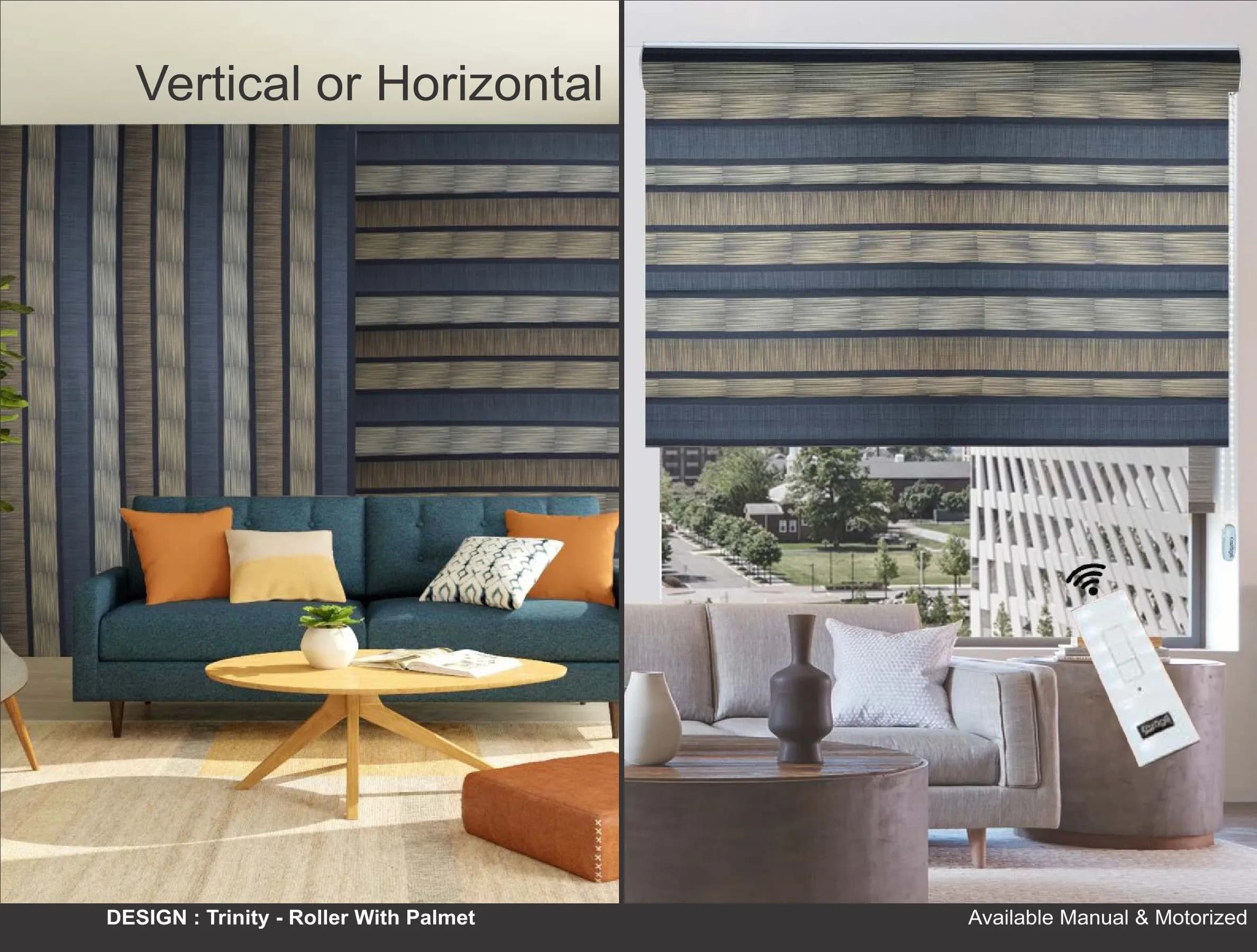 Kazage Trinity Printed Blinds & Wallpapers Design
