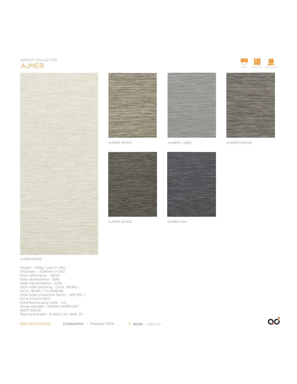 AD Cortina Collection Vol-2 DIMOUT Curtains AJMER