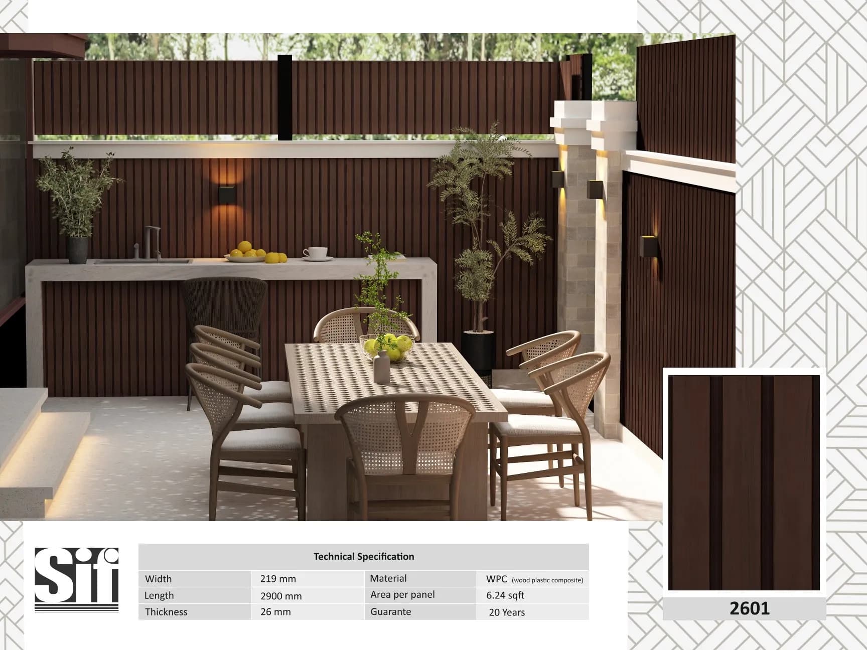 2601 WPC Wall Cladding – 26mm Thick