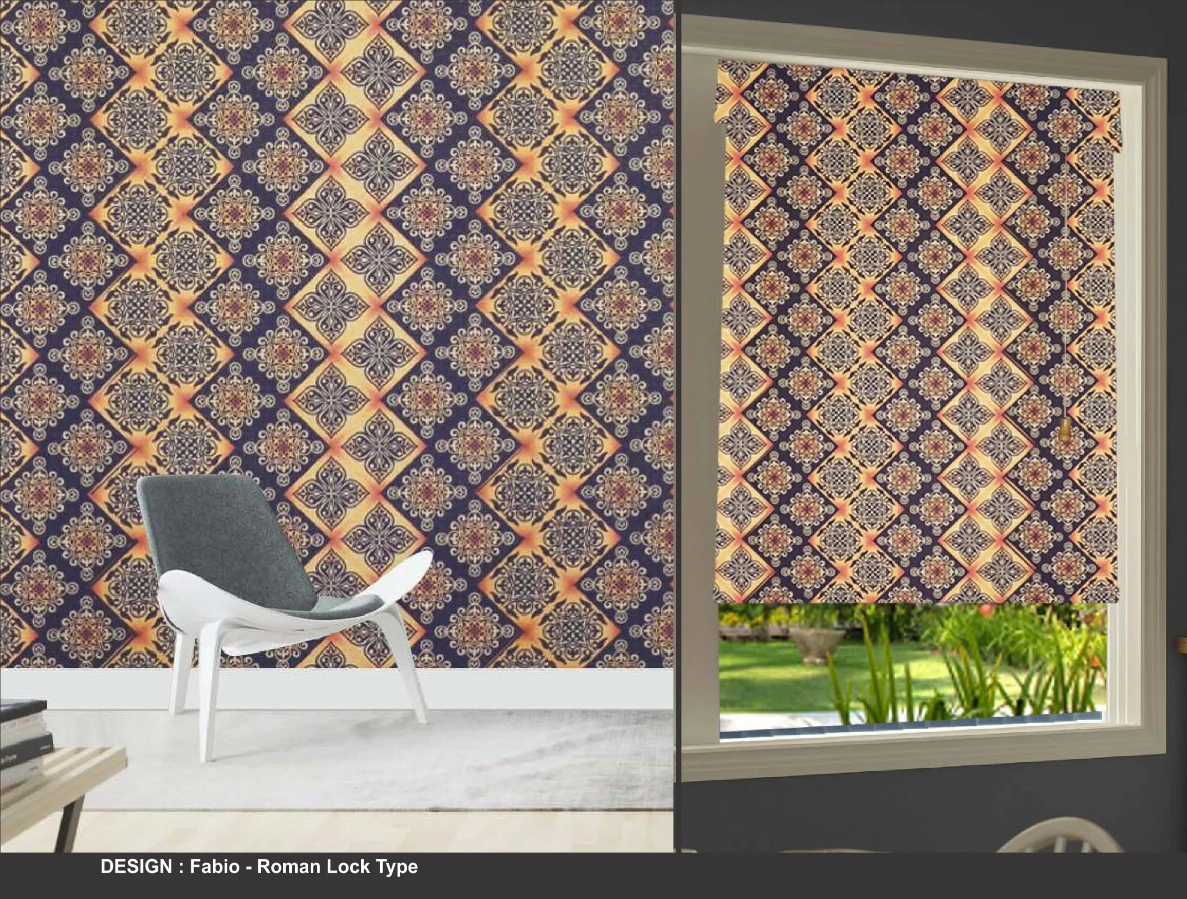 Kazage Fabio Printed Blinds & Wallpapers Design