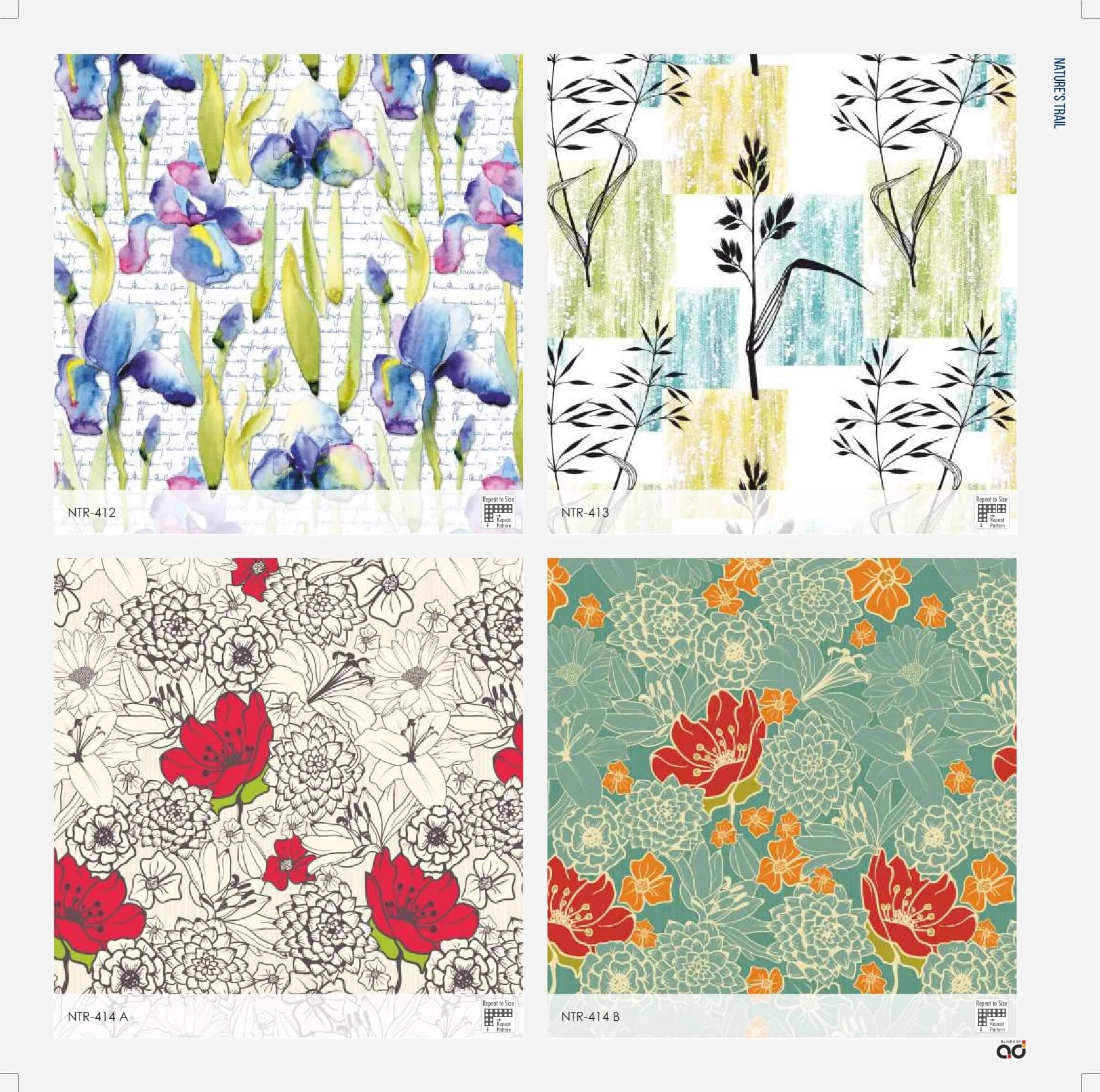 AD Roller Blinds – Nature's Trail Printed Design NTR-412