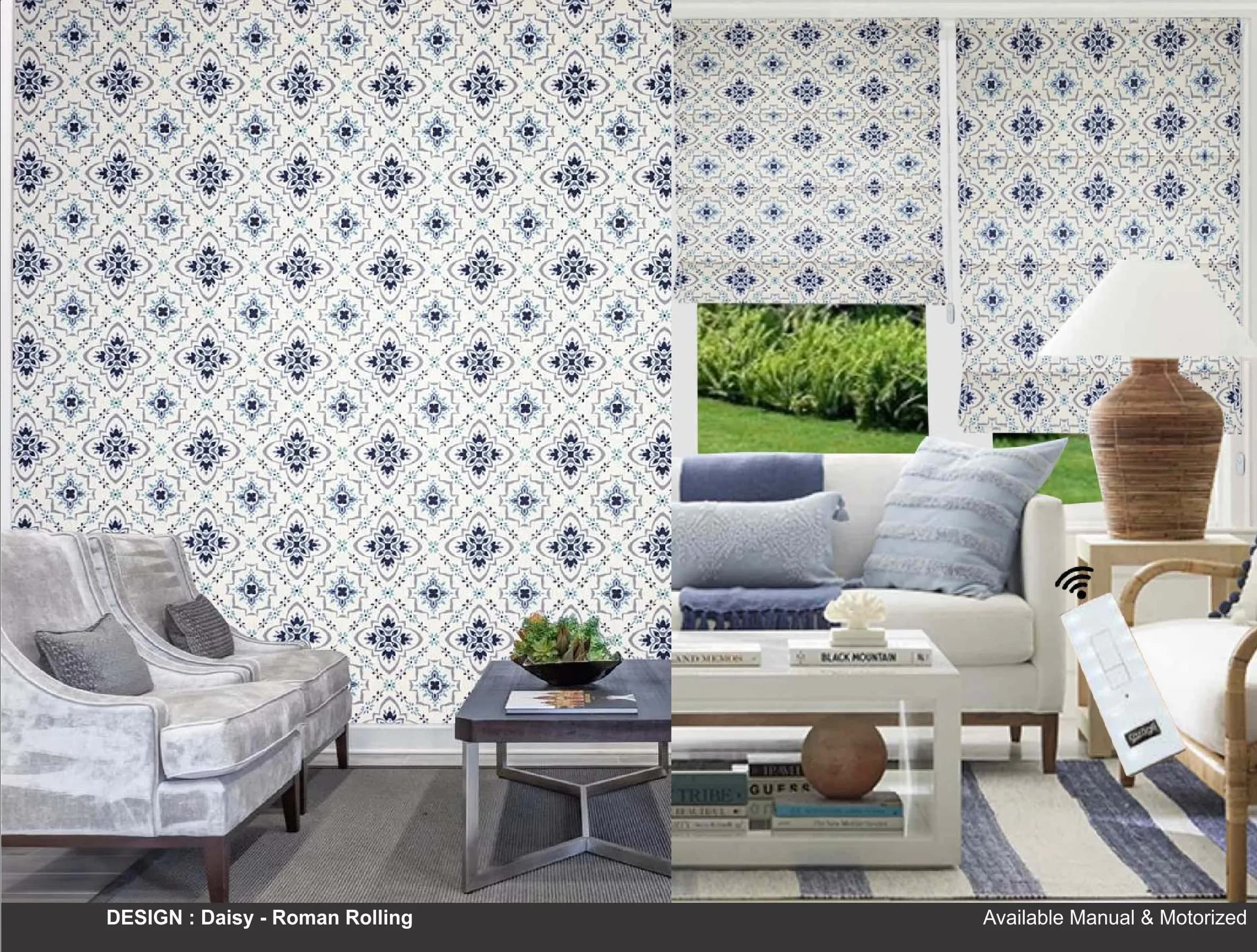 Kazage Daisy Printed Blinds & Wallpapers Design