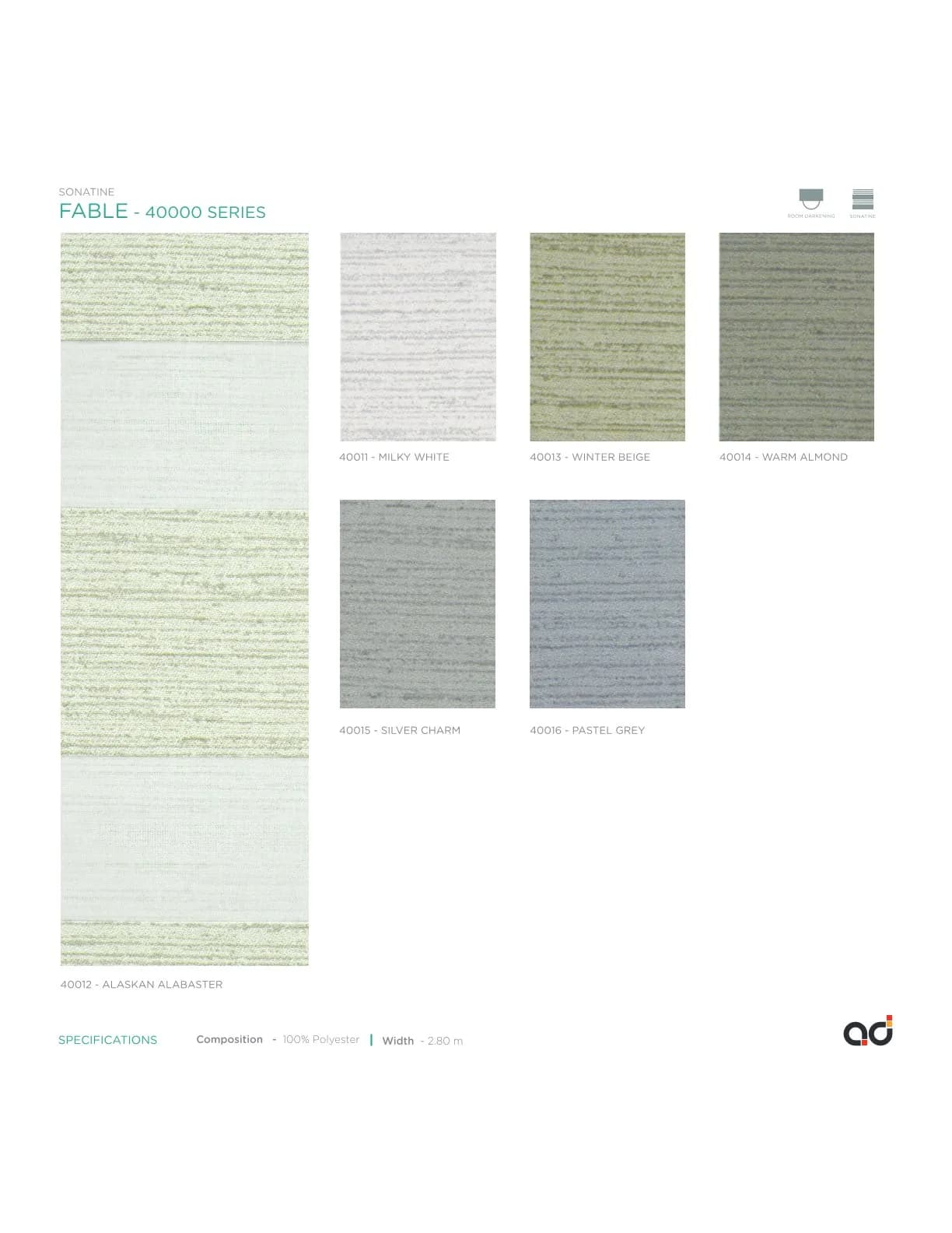 AD Vision Sonatine FABLE - 40000 SERIES Curtains Vol-1