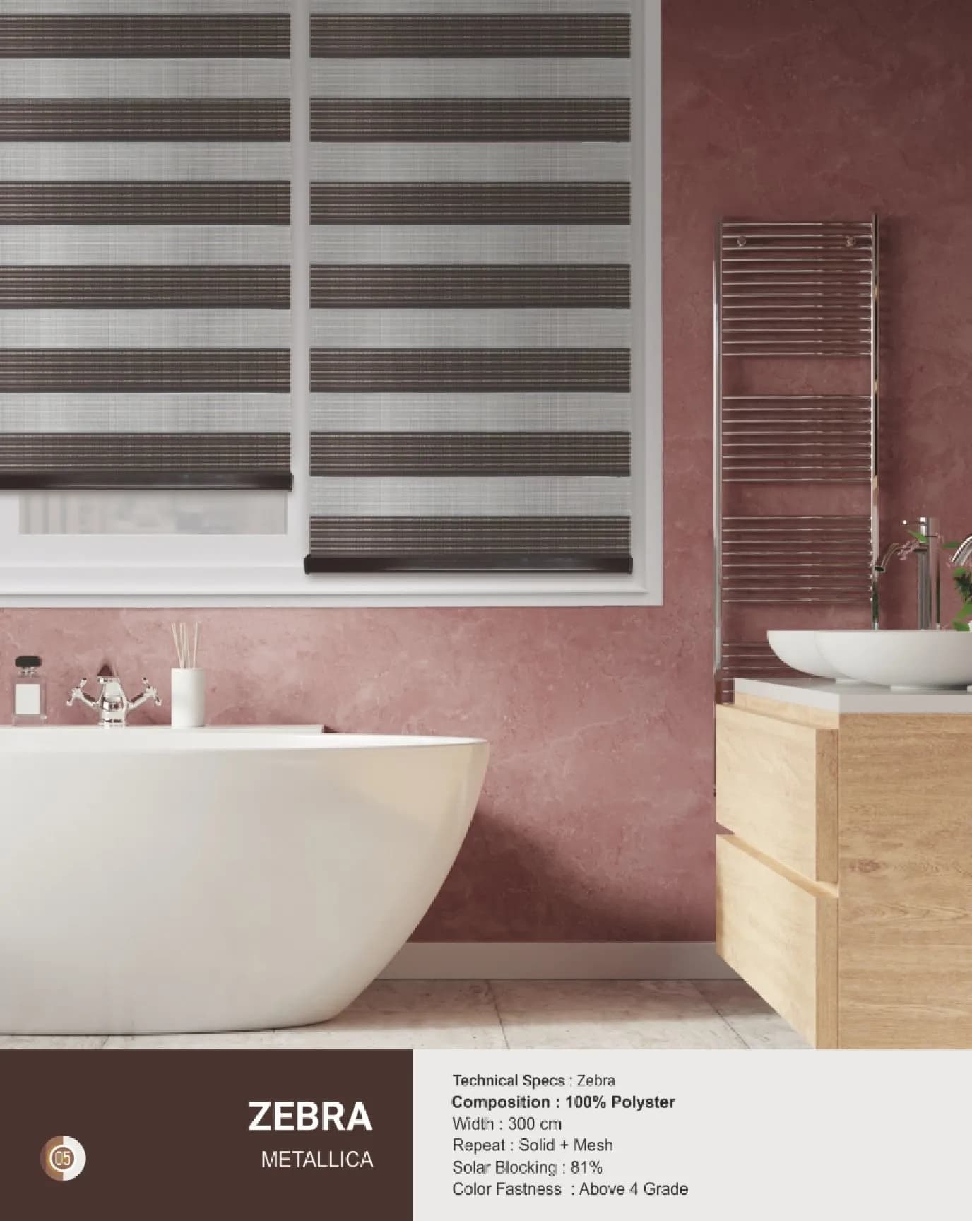 Johnson Zebra Window Blinds – Light Control & Privacy METALLICA