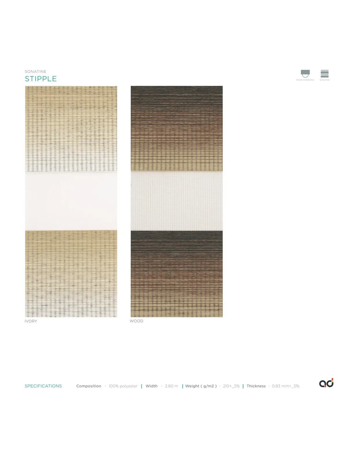 AD Vision Sonatine STIPPLE Curtains Vol-1