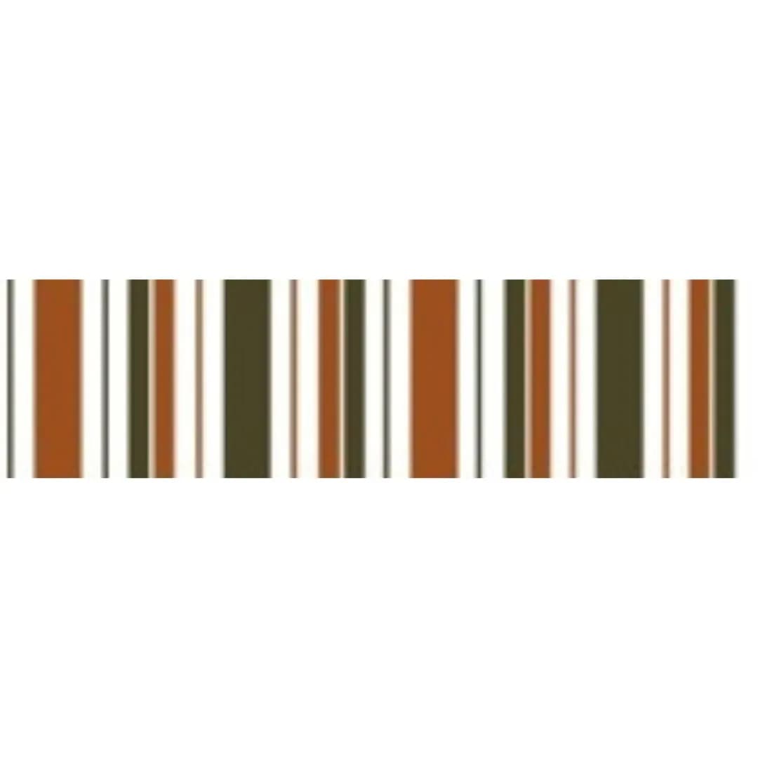 538 Green Rust White PVC Awning - Stylish Outdoor Shade Solution