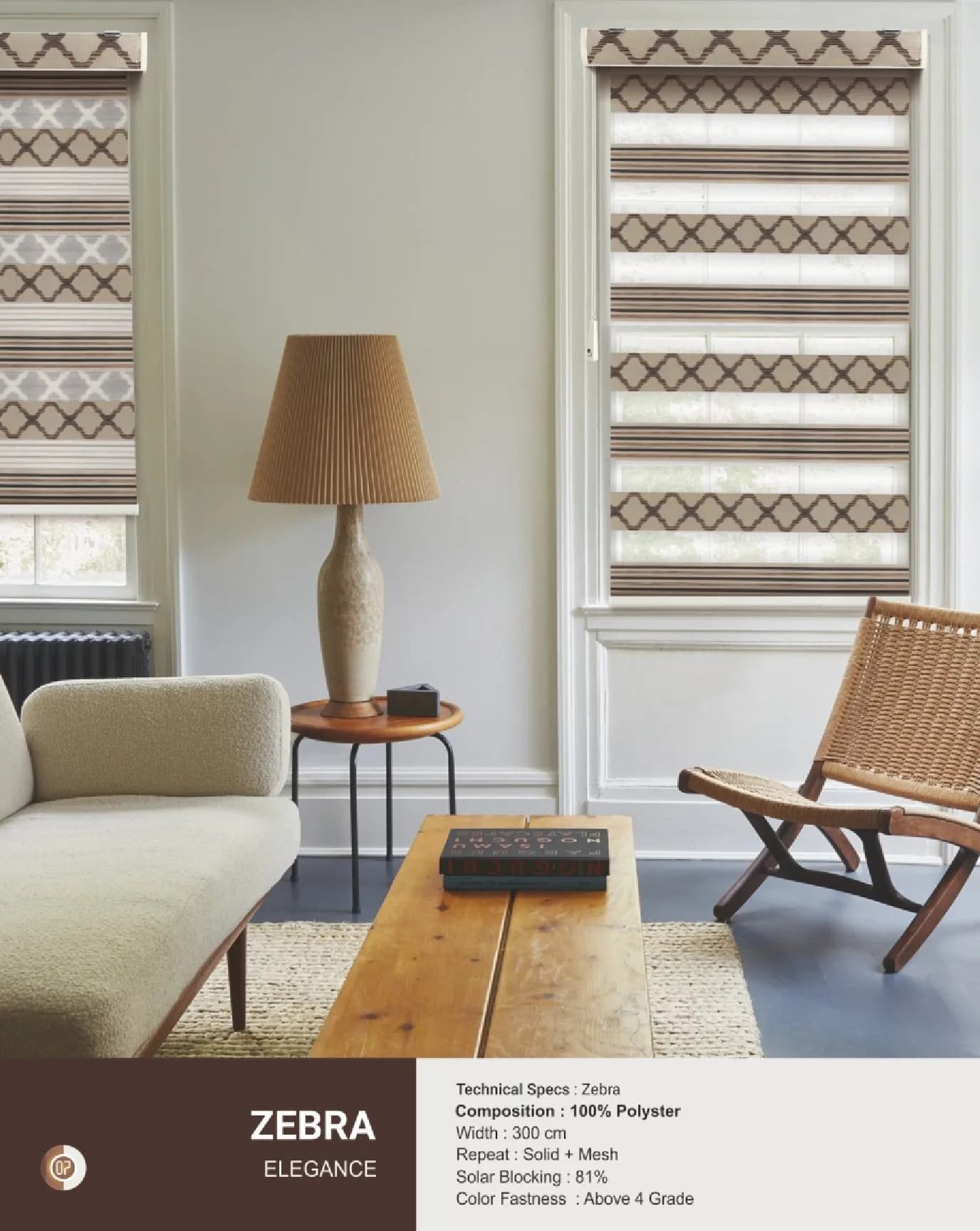 Johnson Zebra Window Blinds – Light Control & Privacy ELEGANCE