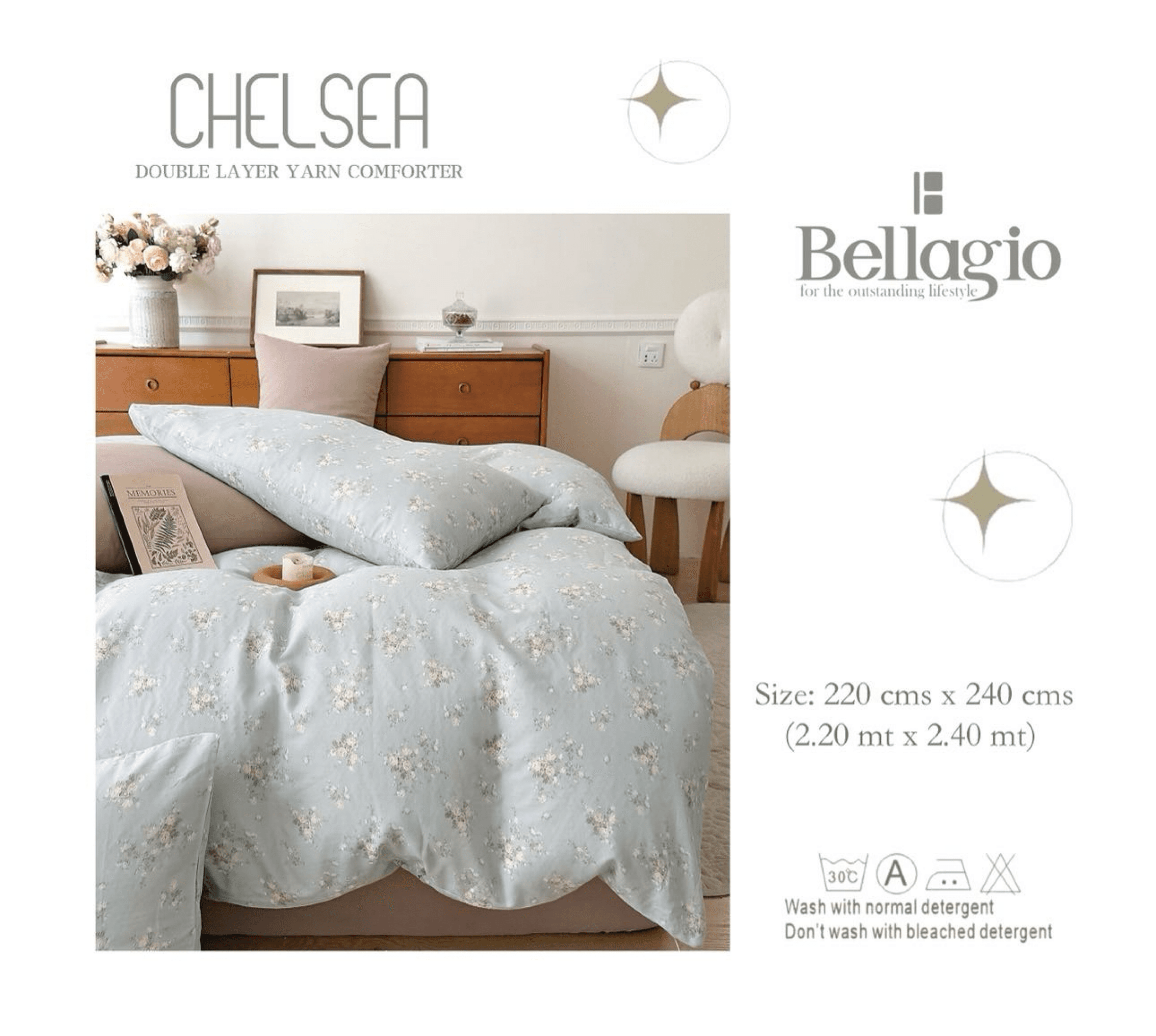 Chelsea Double Layer Yarn Comforter - 7