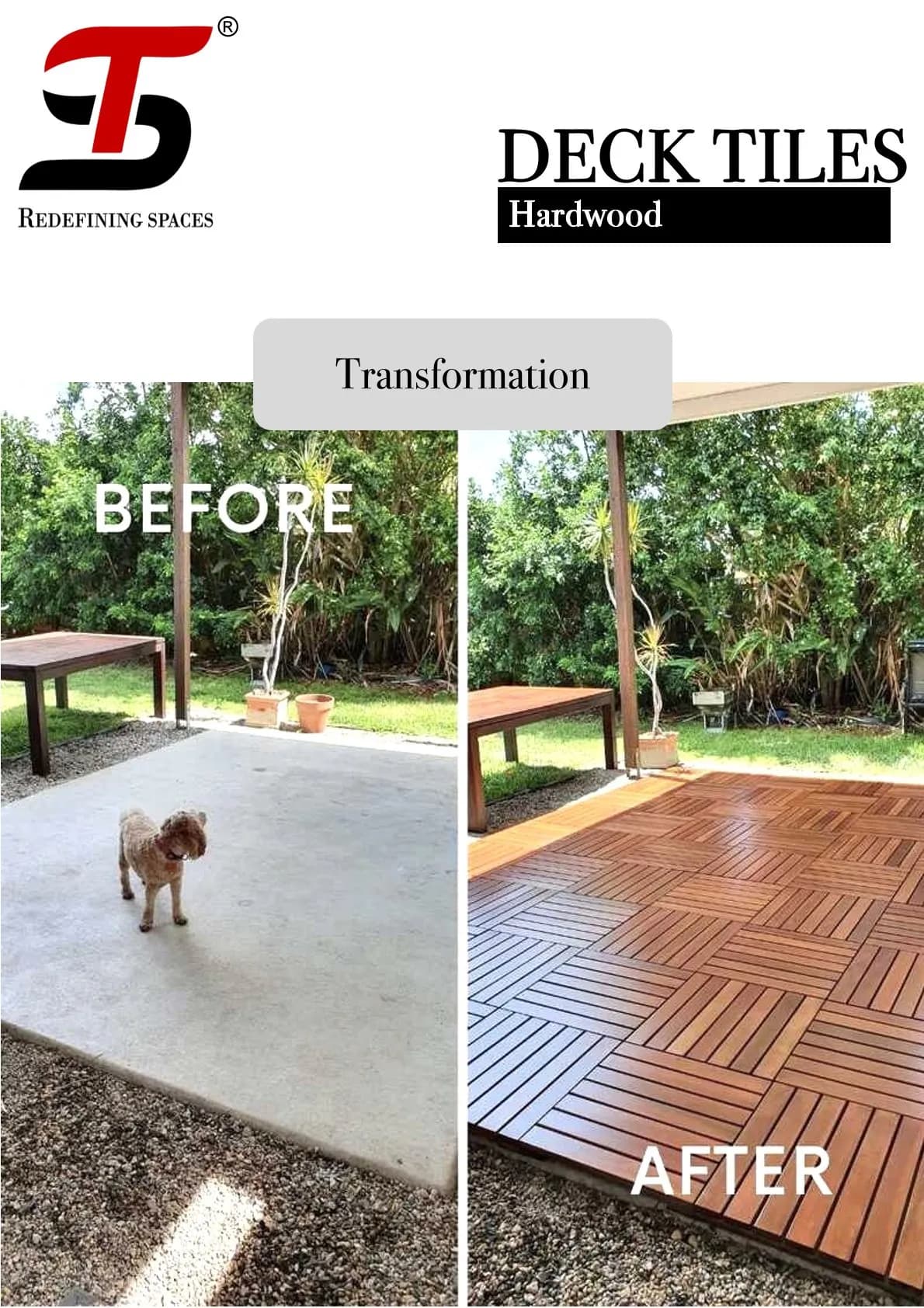ST Homecraft Hardwood Deck Tiles Transformation