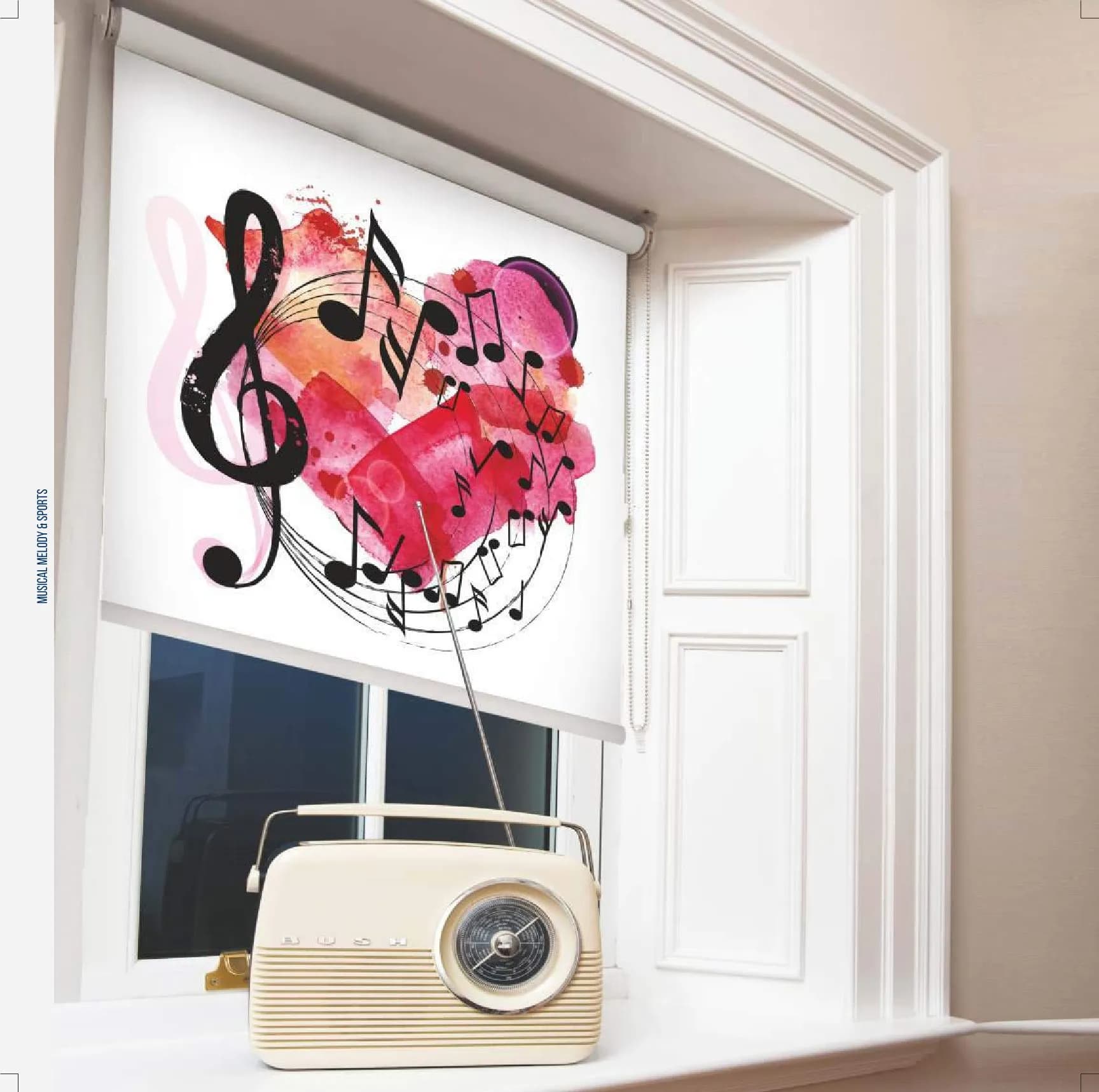 AD Printed Roller Blinds – Musical Melody & Sports