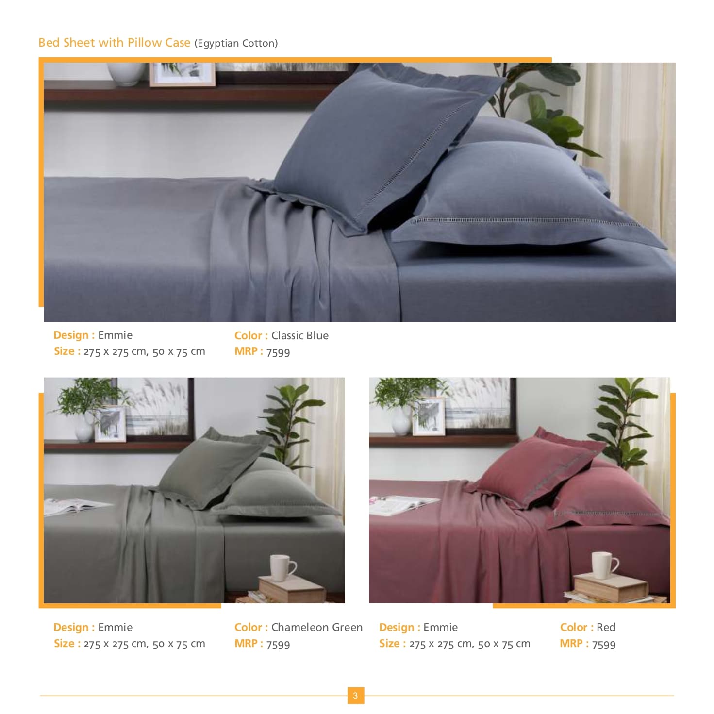 Emmie bedsheet with pillow case
