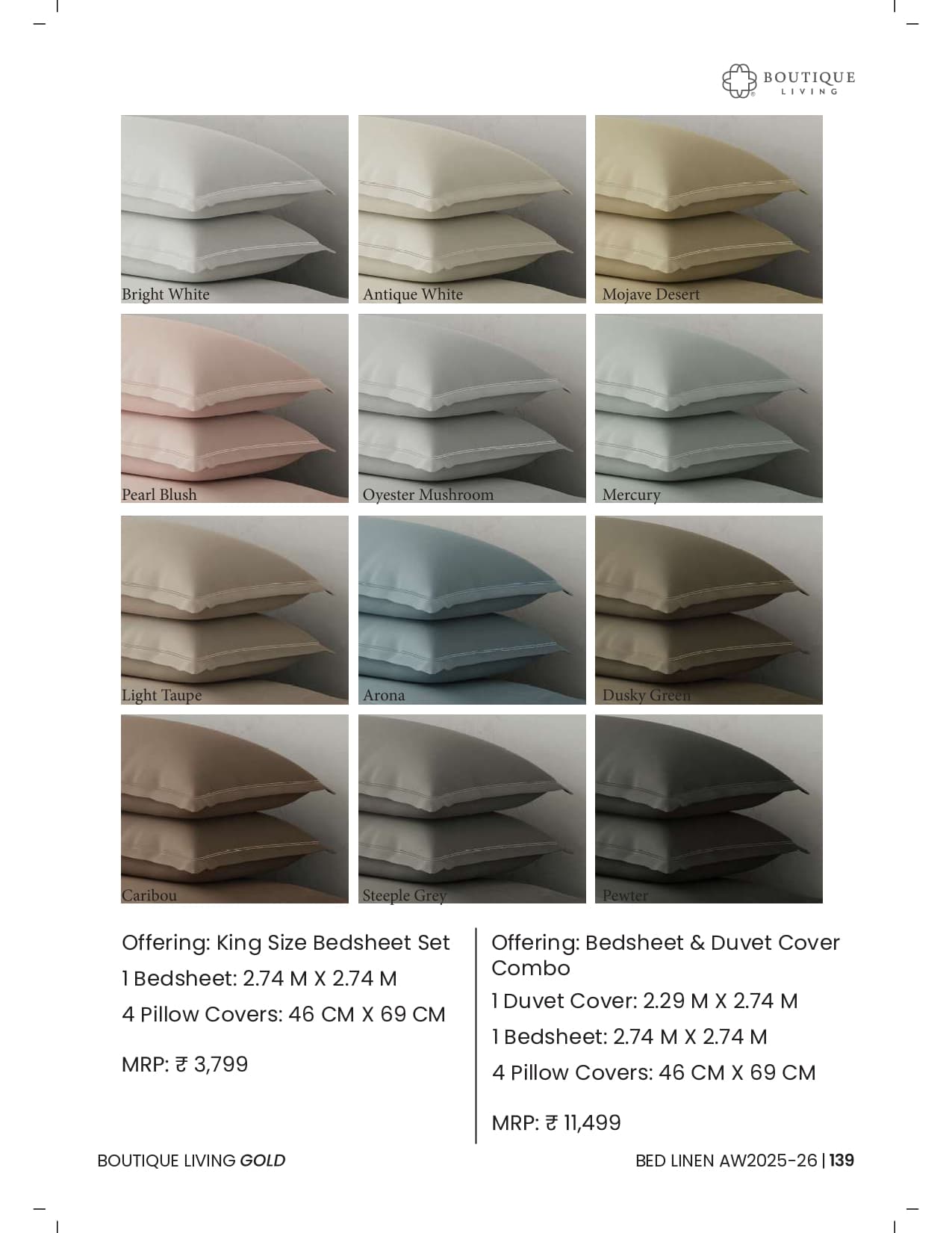Emblem Dyed King Size Bedsheet Set