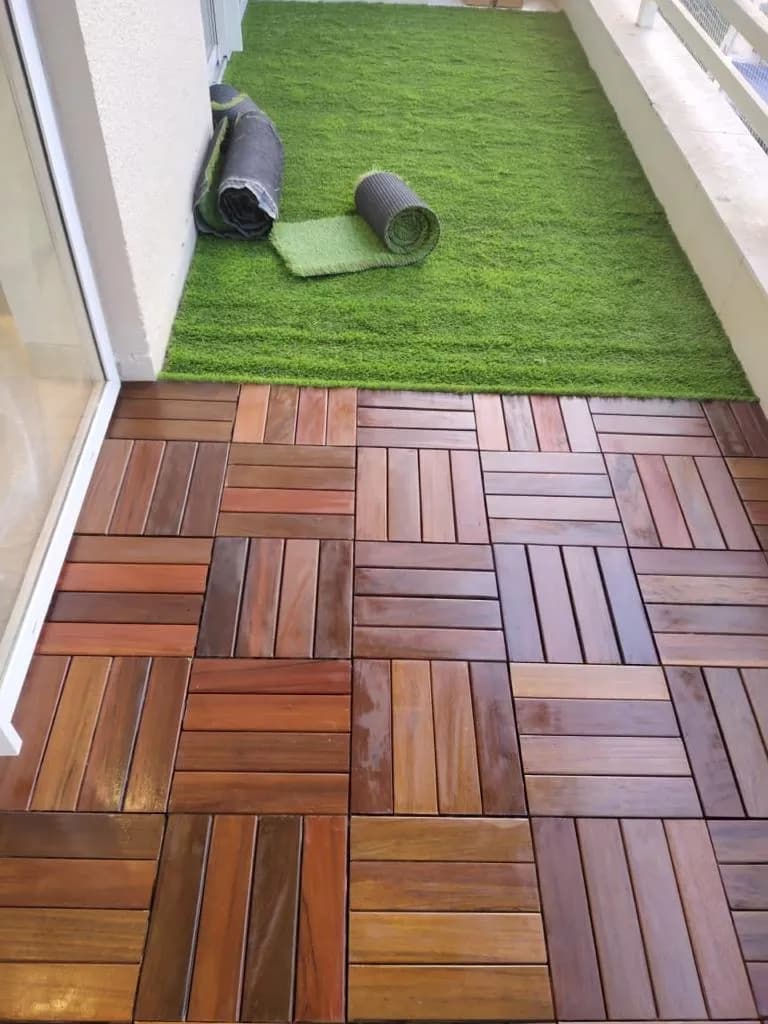 IPE Wood Deck Tiles Outdoor Flooring
