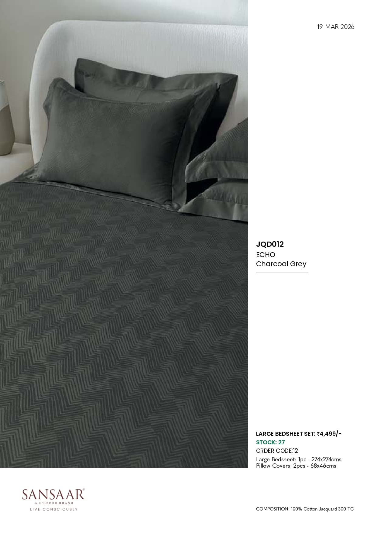 JQD012 ECHO Charcoal Grey