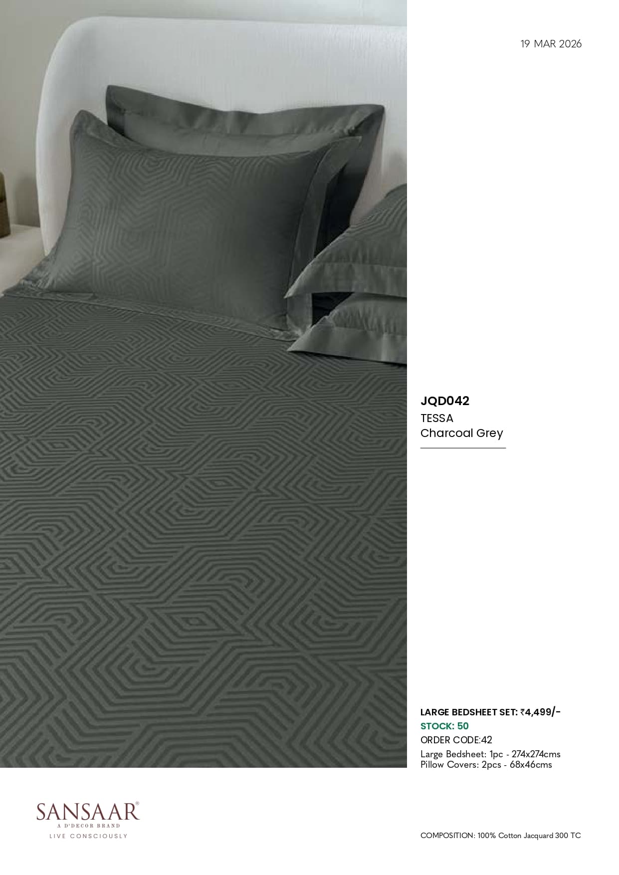 JQD042 TESSA Charcoal Grey