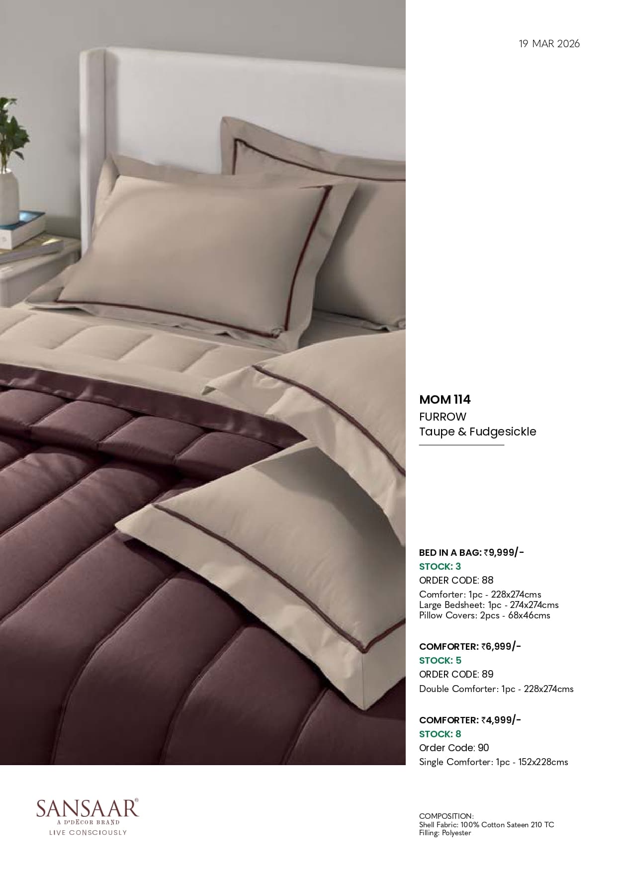 MOM 114 FURROW Taupe & Fudgesickle