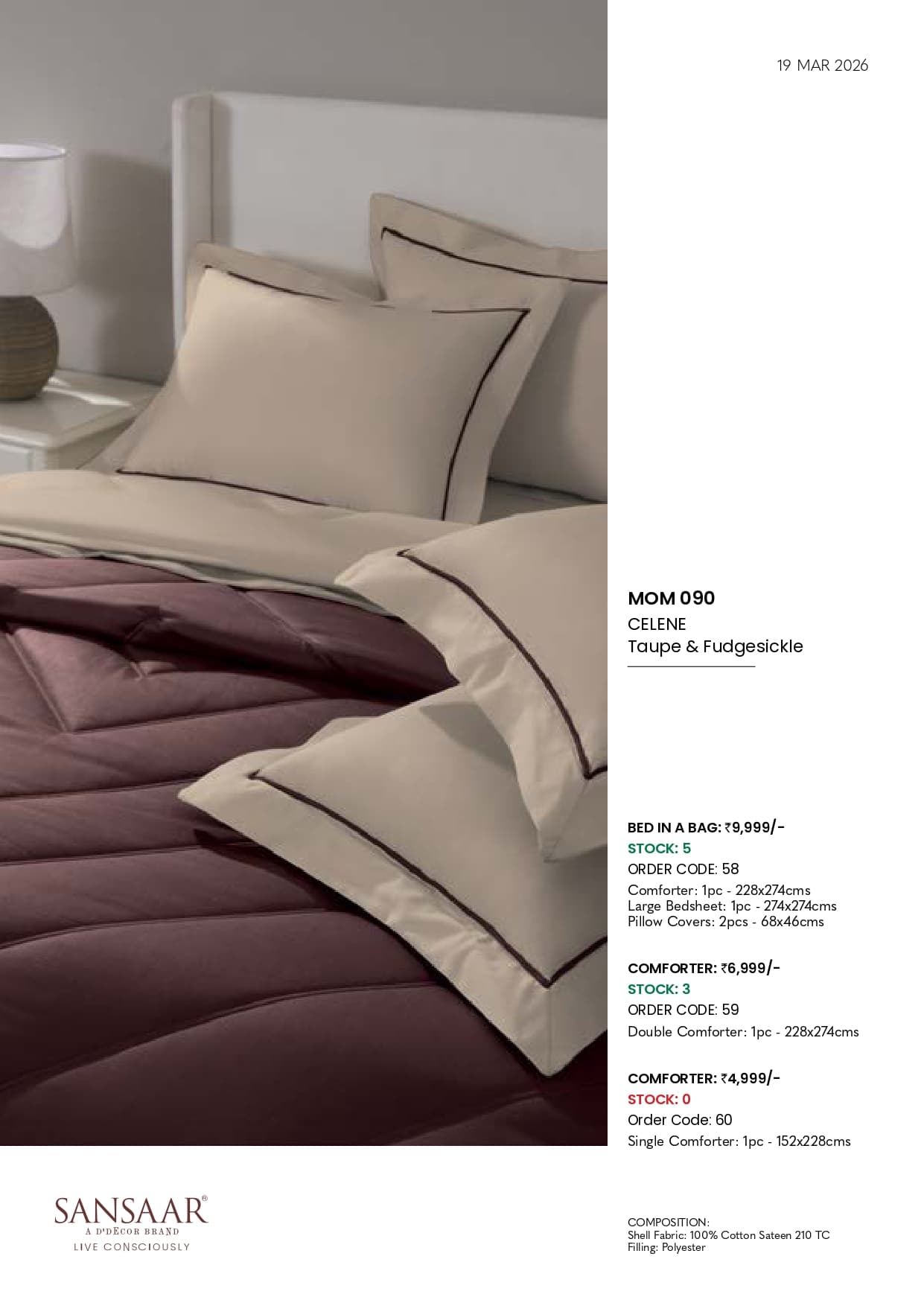 MOM 090 CELENE Taupe & Fudgesickle