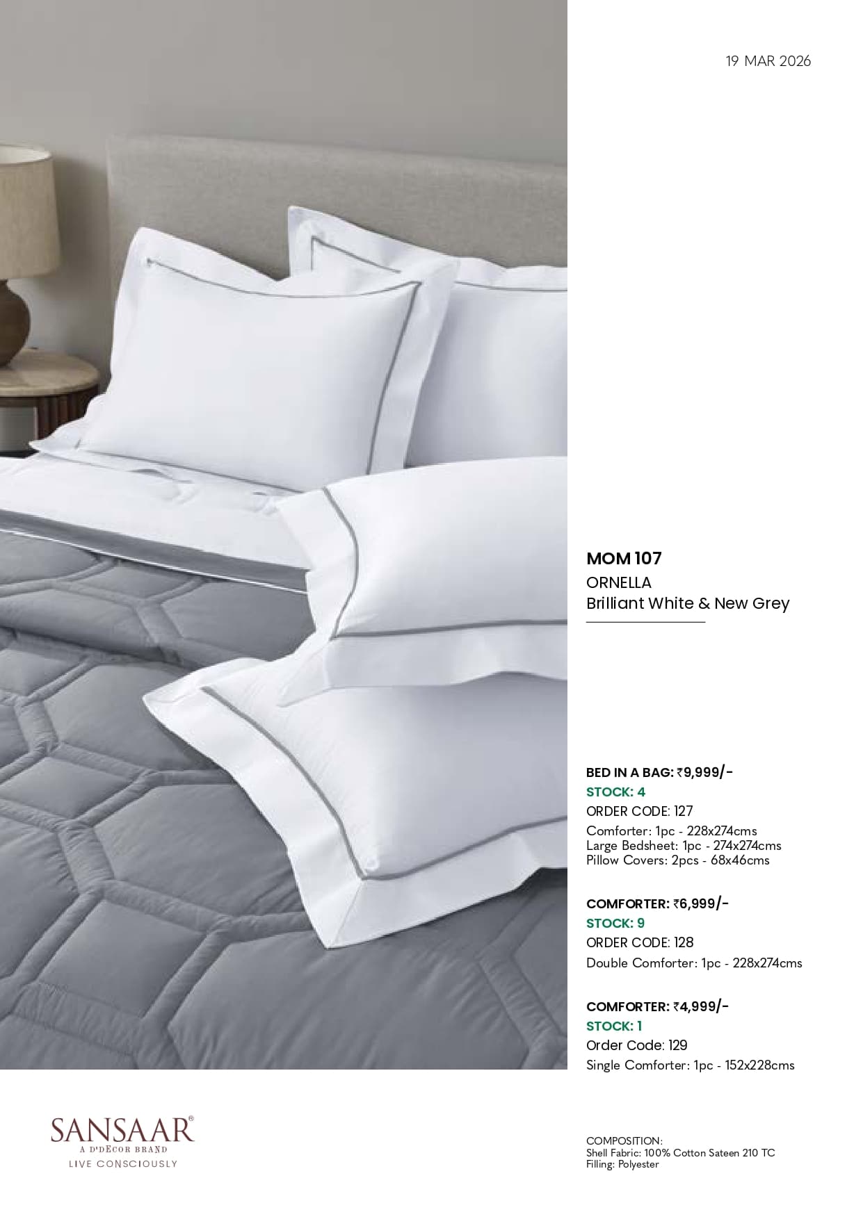 MOM 107 ORNELLA Brilliant White & New Grey