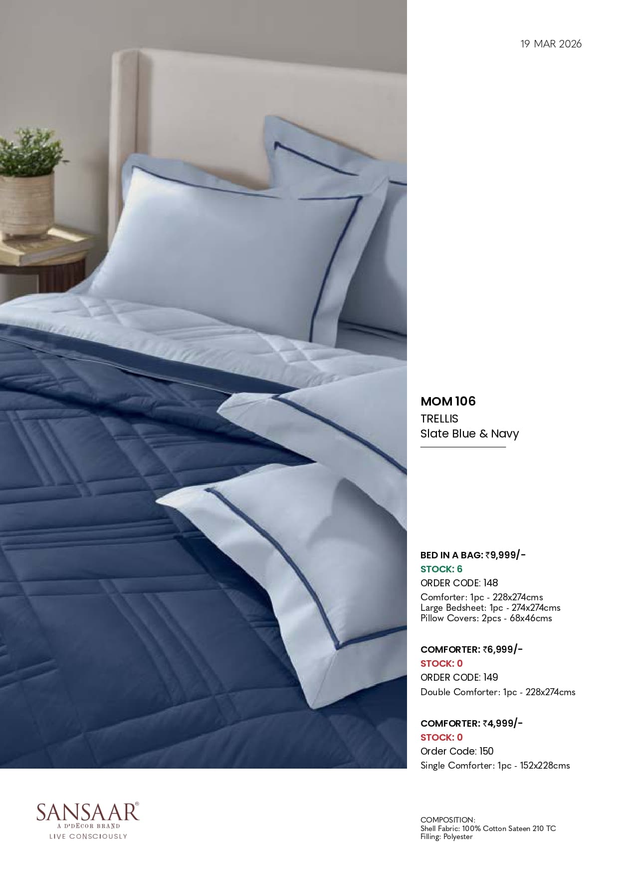 MOM 106 TRELLIS Slate Blue & Navy