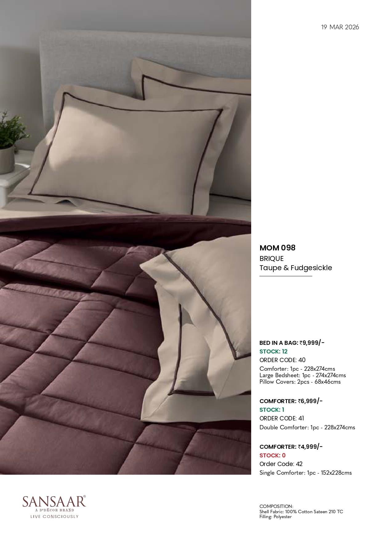 MOM 098 BRIQUE Taupe & Fudgesickle