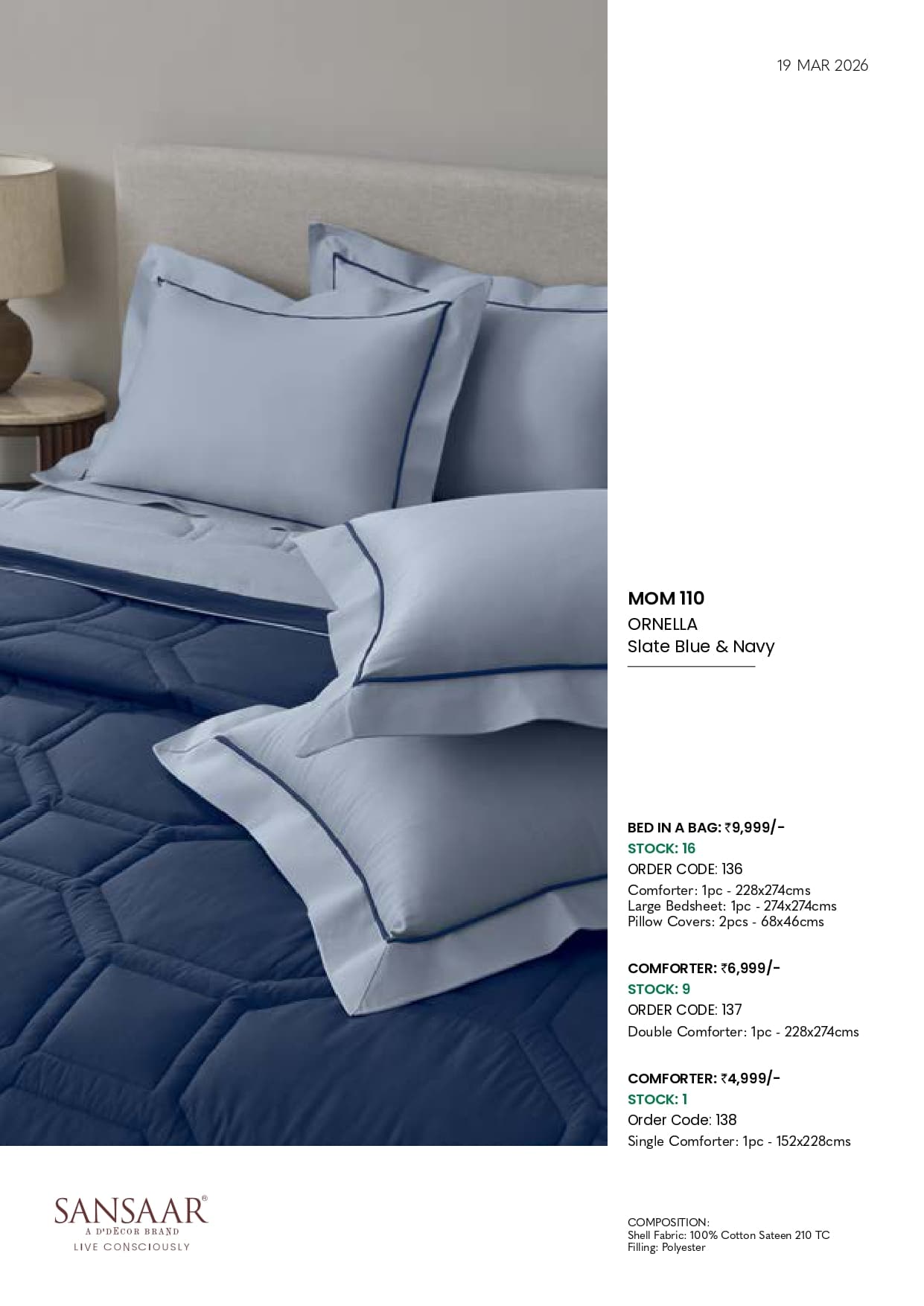 MOM 110 ORNELLA Slate Blue & Navy