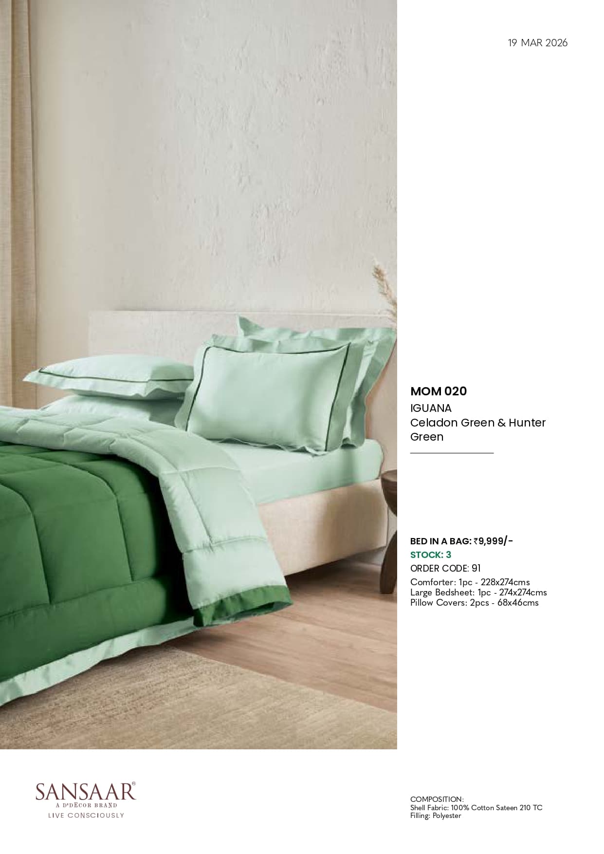 MOM 020 IGUANA Celadon Green & Hunter Green