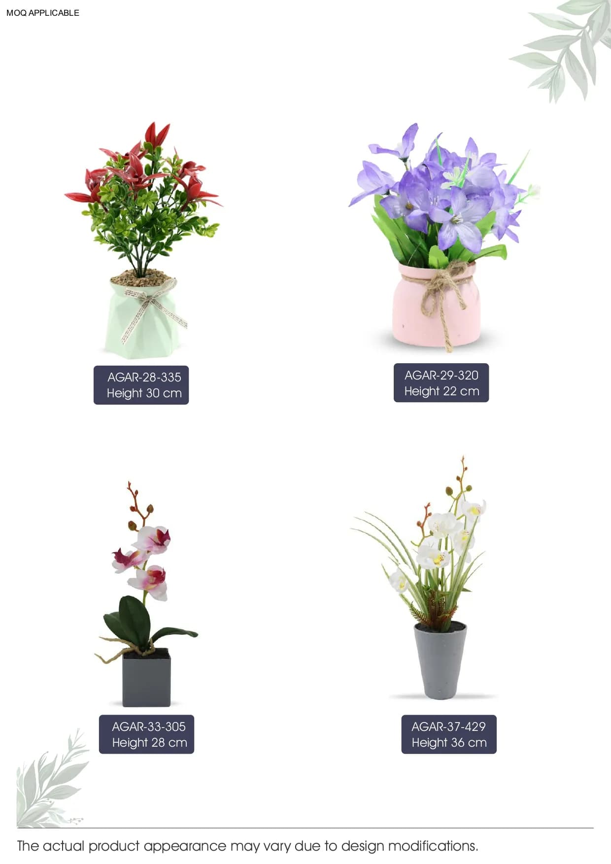 AGAR-28-335 Height 30 cm Artificial Bonsai Plant – Elegant Decor