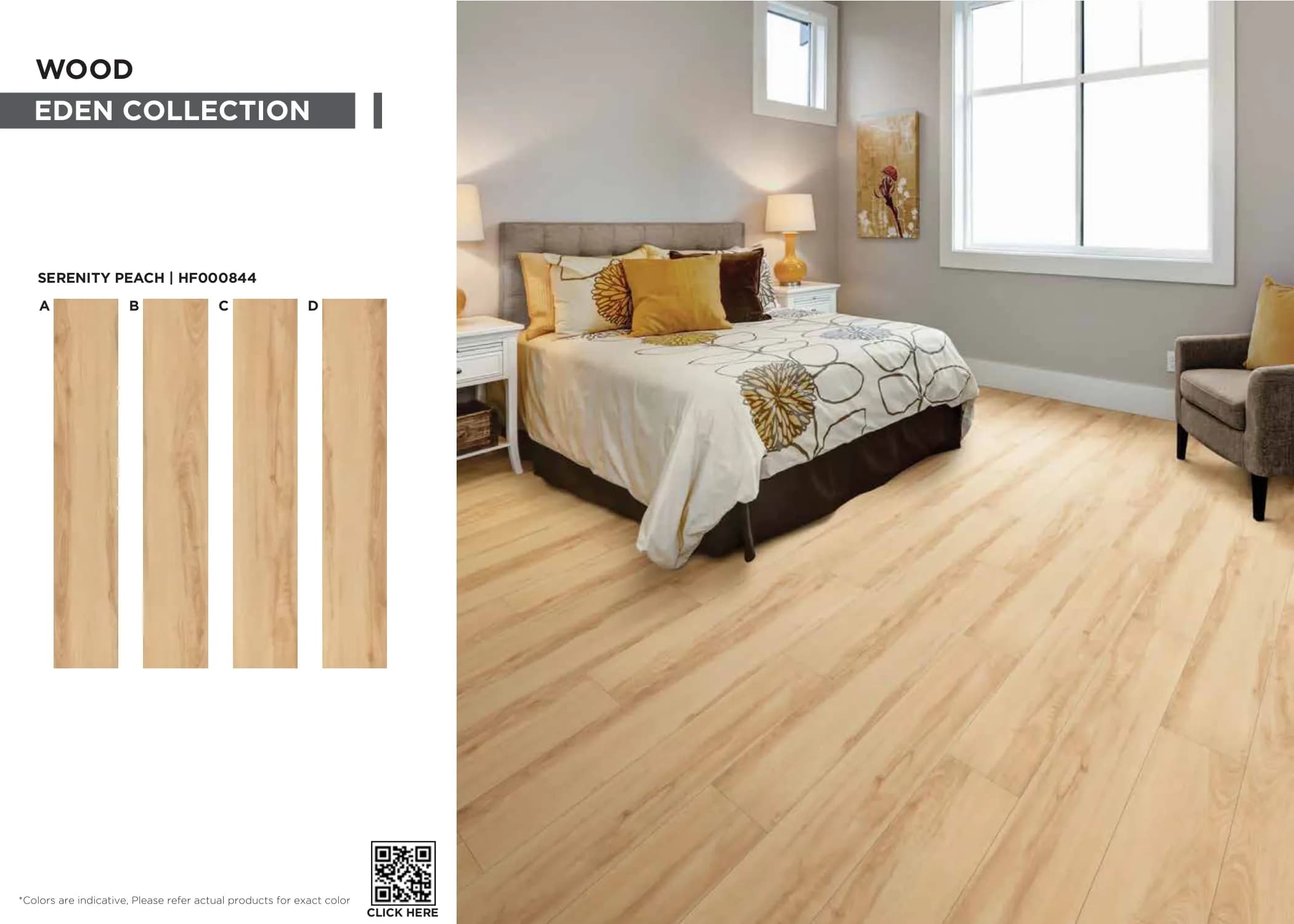Eden Serenity Peach SPC Planks PVC Flooring