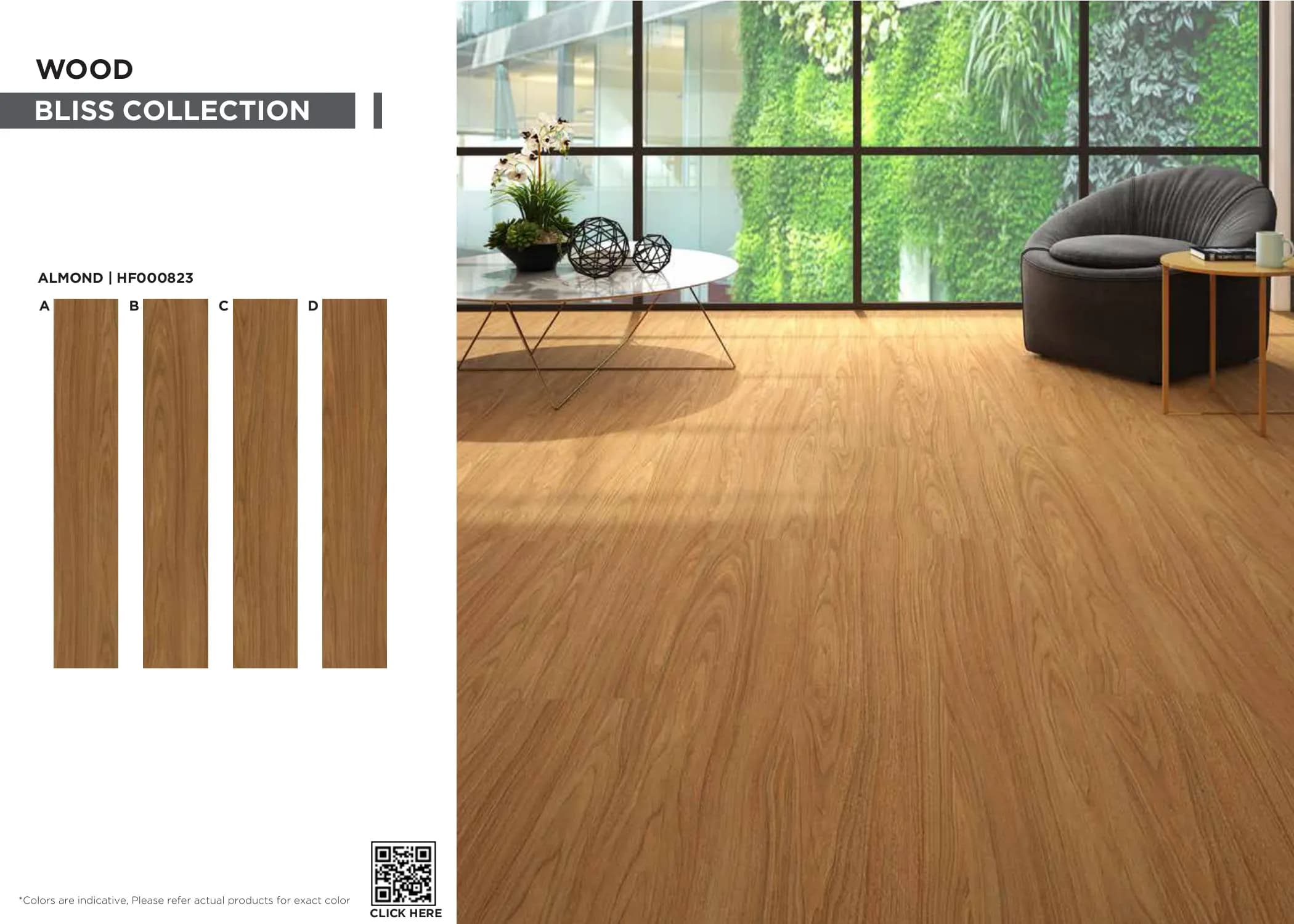 Bliss ALMOND SPC Planks PVC Flooring - HF000823