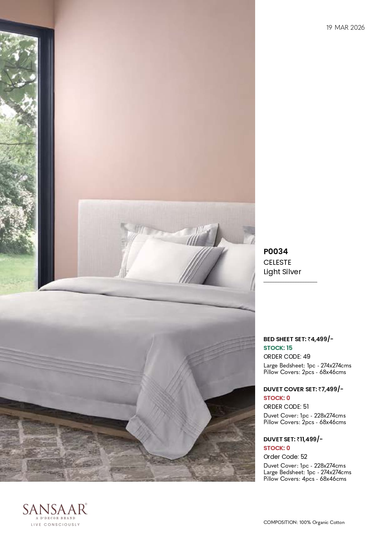P0034 CELESTE Light Silver