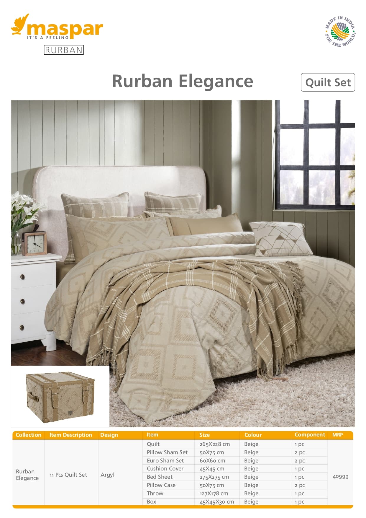 Argyl-11 Pcs Quilt Set