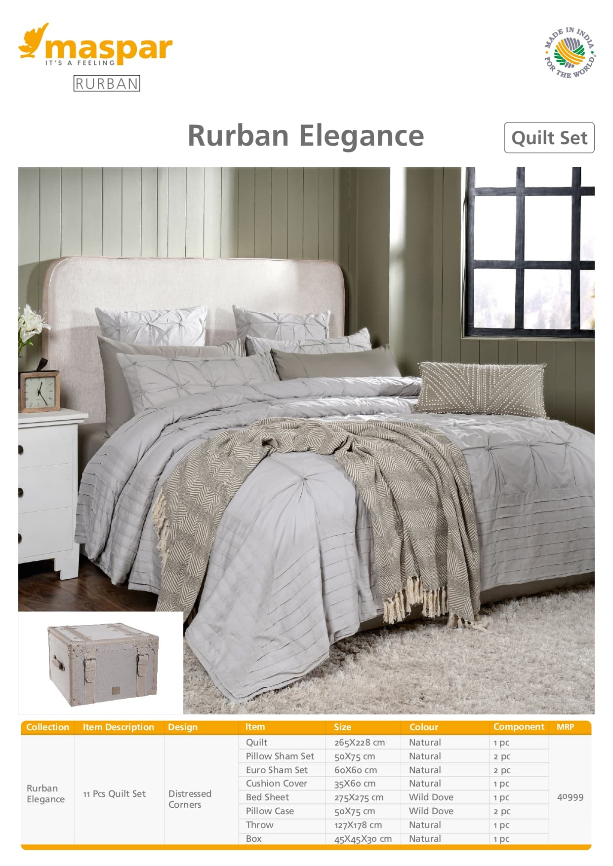 Distressed Corners - 11 Pcs Quilt Set
