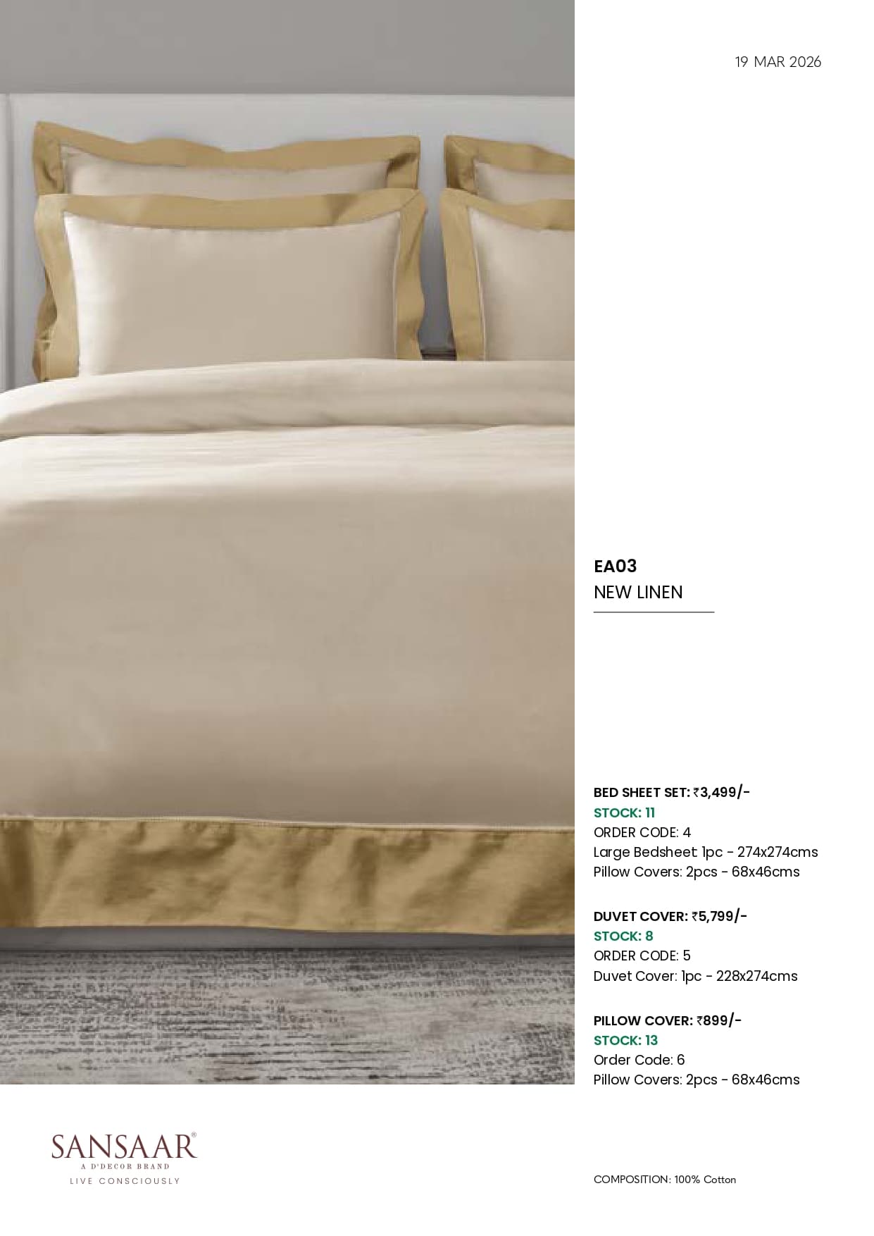EA03 NEW LINEN