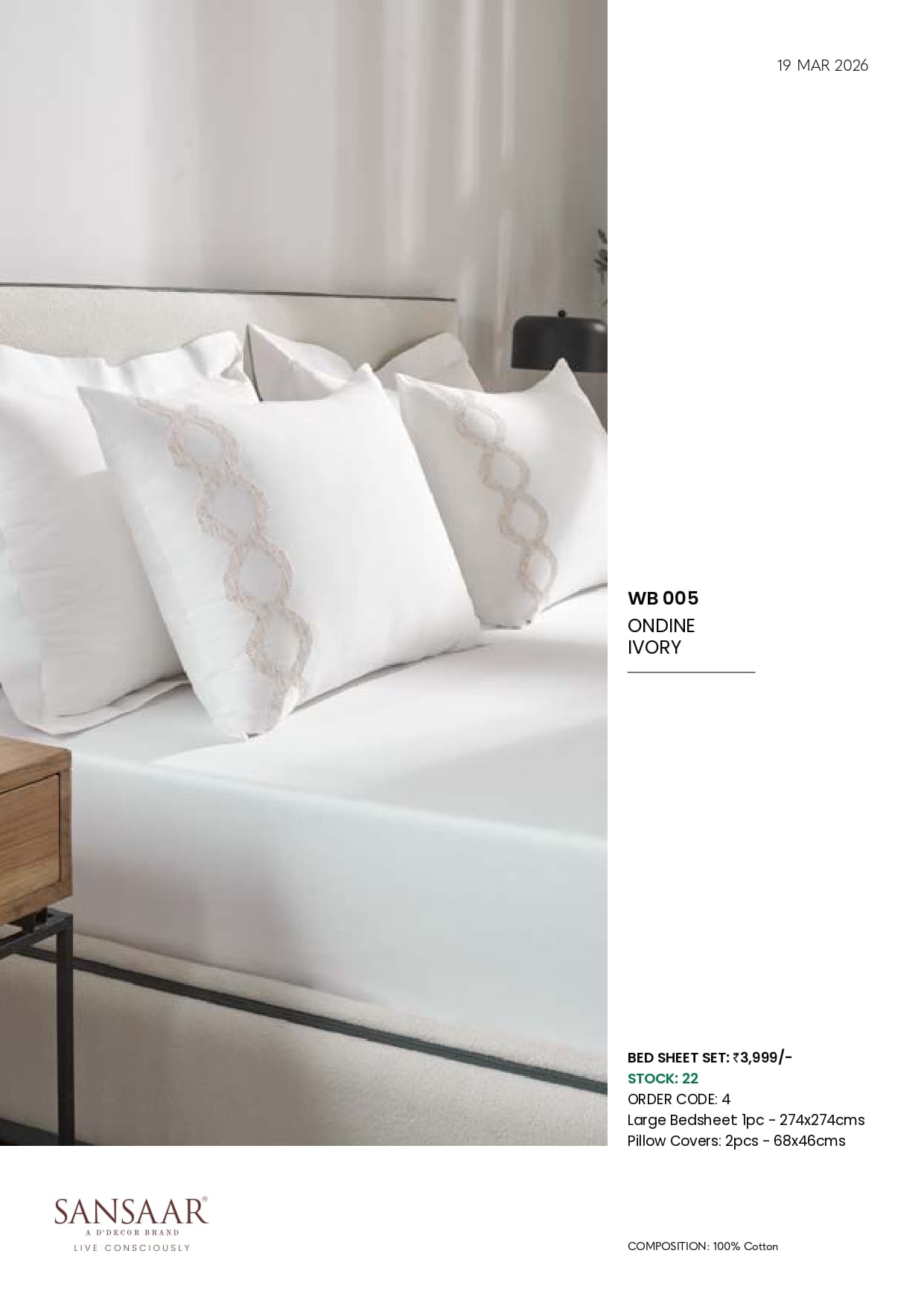 WB 005 ONDINE IVORY