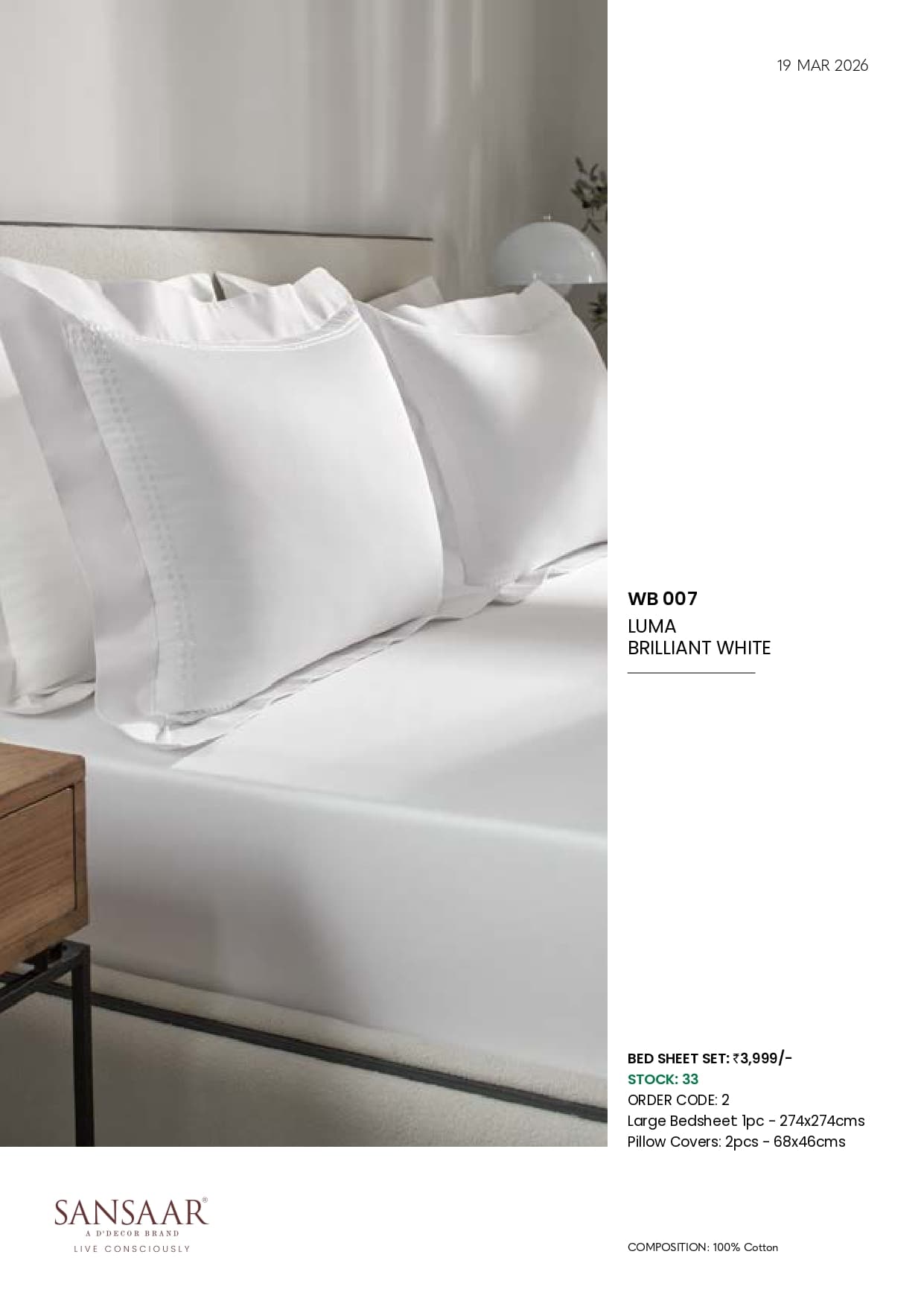 WB 007 LUMA BRILLIANT WHITE