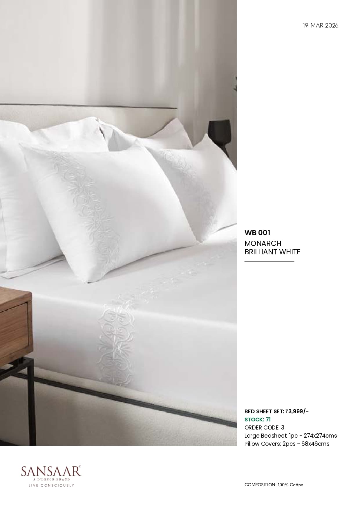 WB 001 MONARCH BRILLIANT WHITE