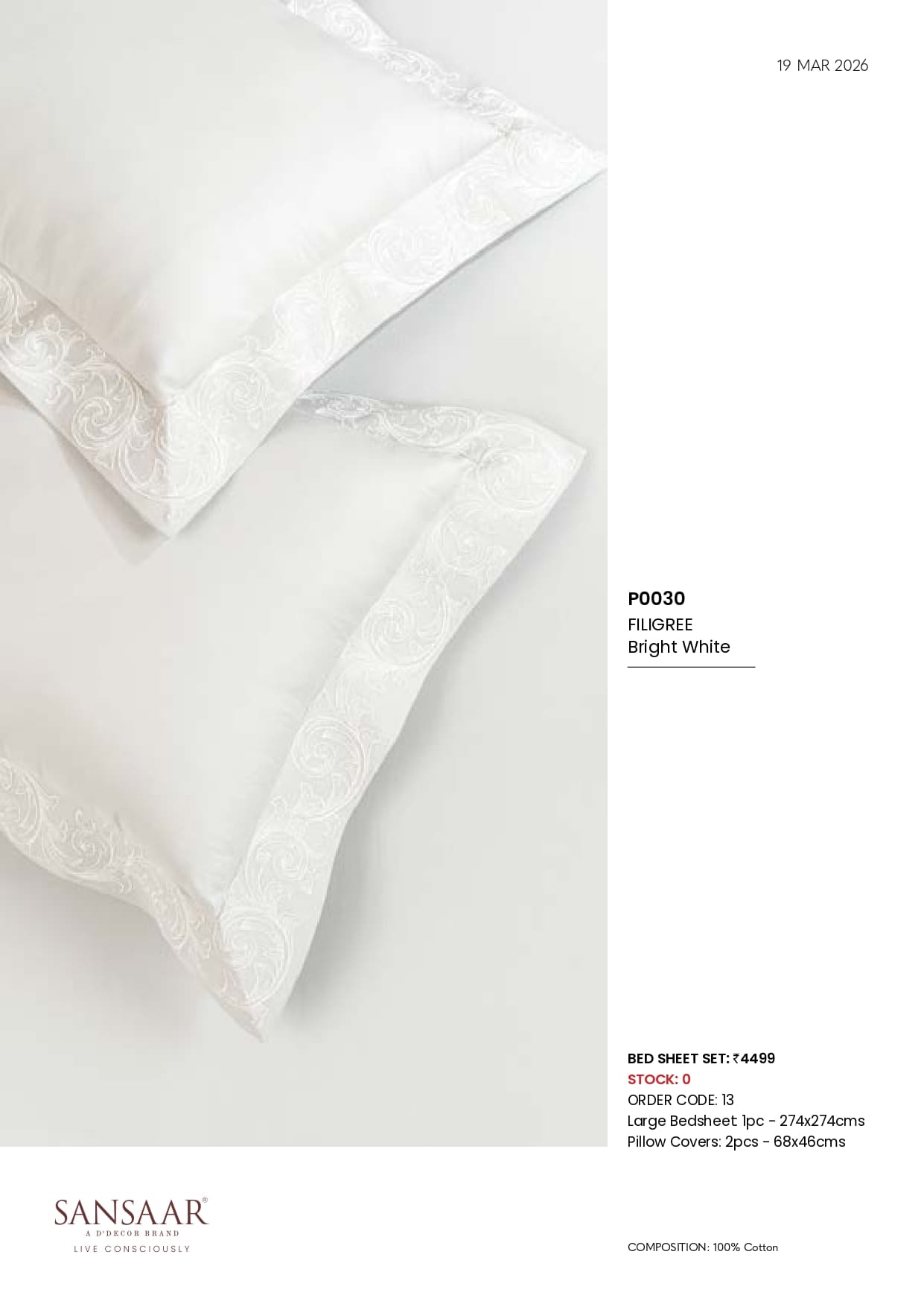 P0030 FILIGREE Bright White