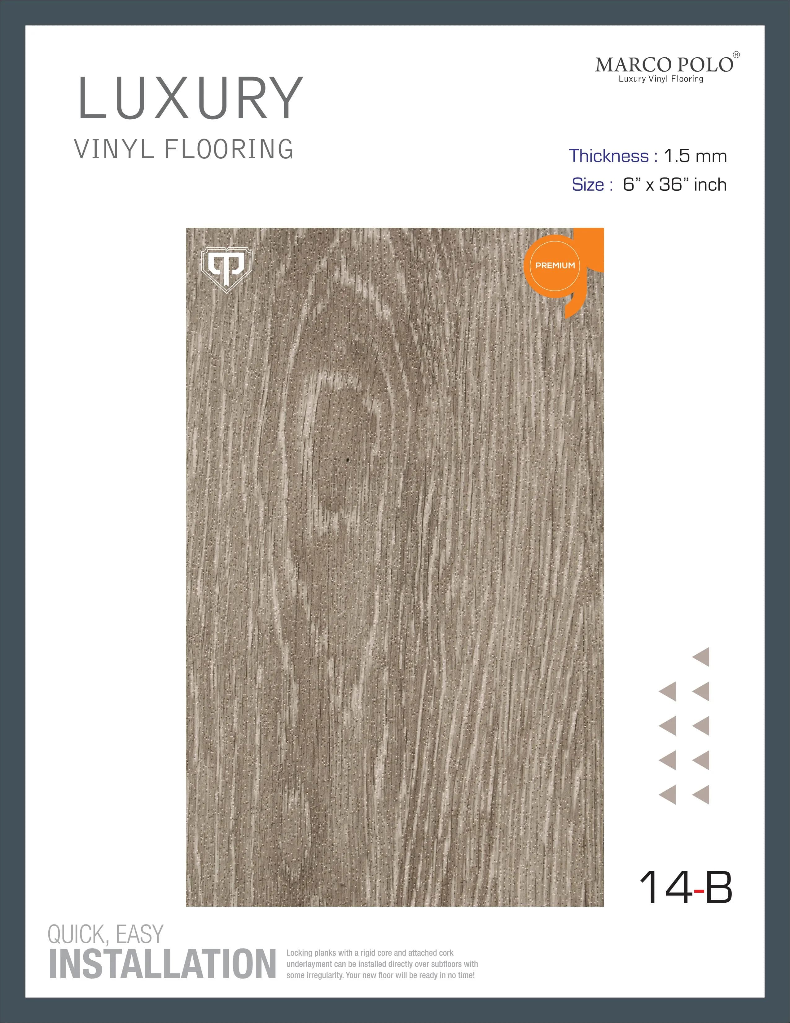 14-B Marcopolo PVC Plank Flooring - Durable & Stylish Option