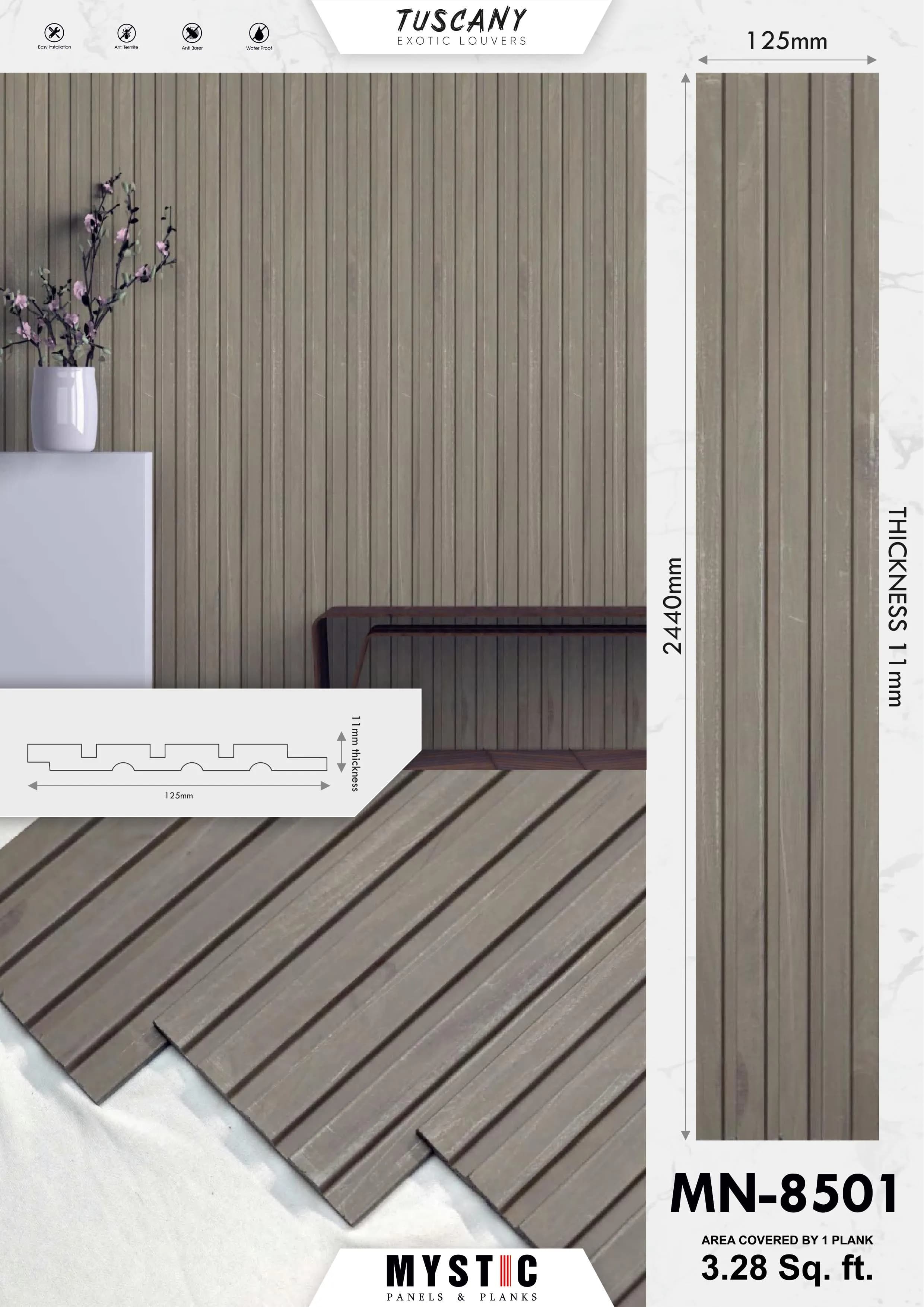 MN-567 Wall Panelling - Tuscany Charcoal